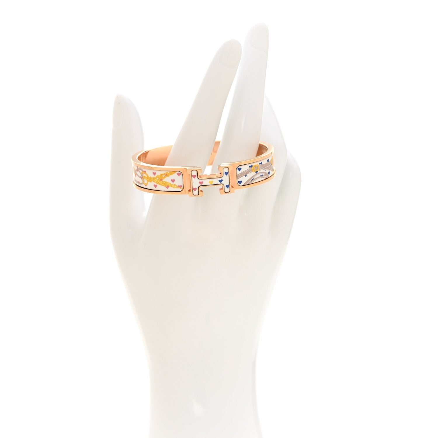 Enamel Narrow Print Brides de Gala Love Clic Clac H Bracelet PM Confettis