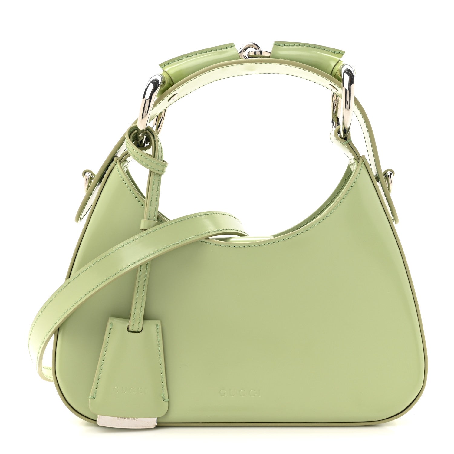 Master Lux Calfskin Horsebit Chain Shoulder Bag Sage Leaf
