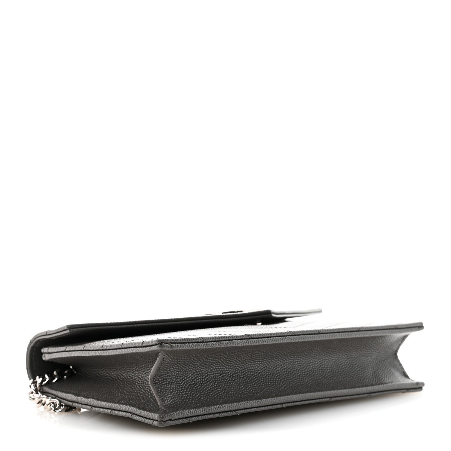 Grain De Poudre Matelasse Chevron Monogram Envelope Chain Wallet Earth