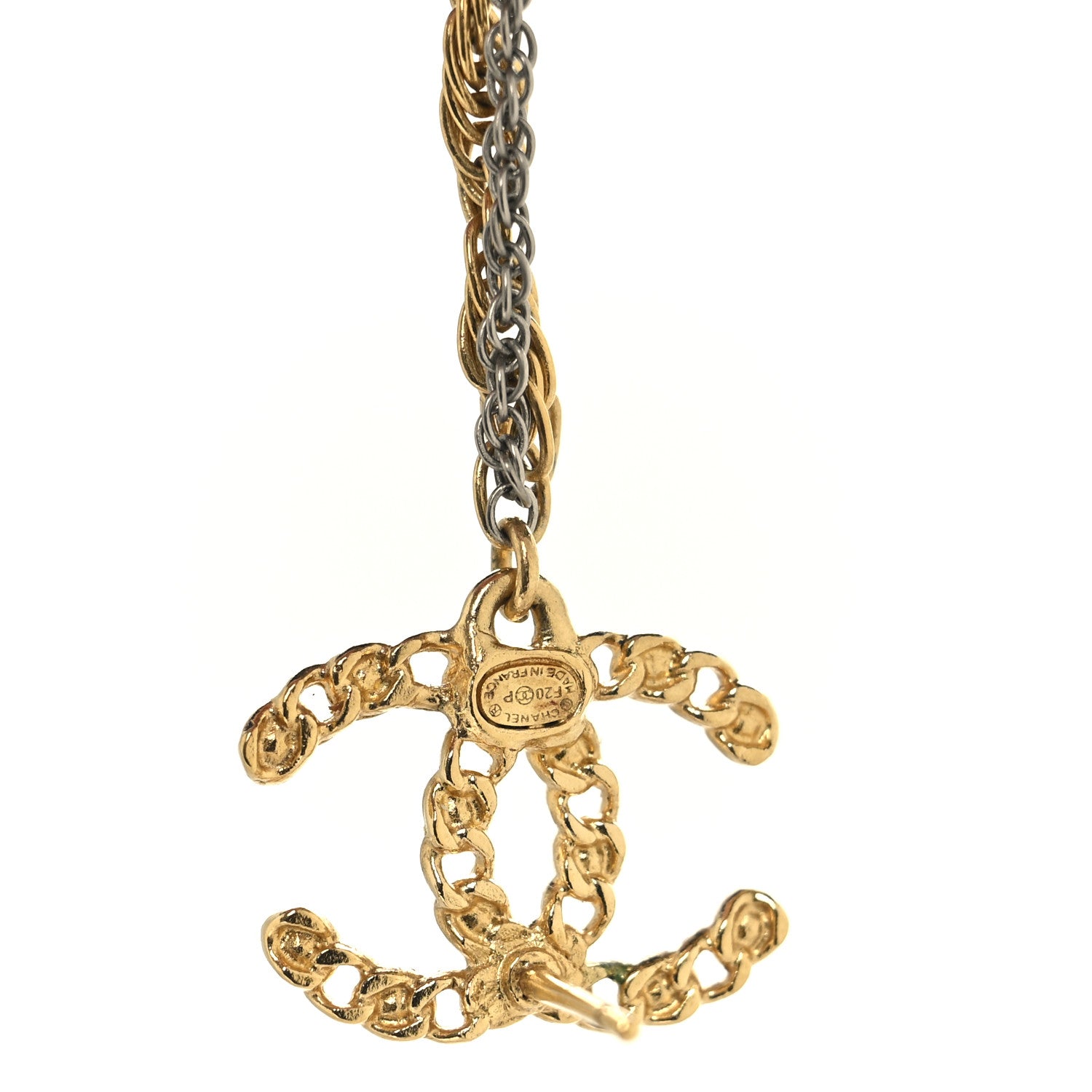 Crystal CC Chain Cuff Single Earring Gold Silver