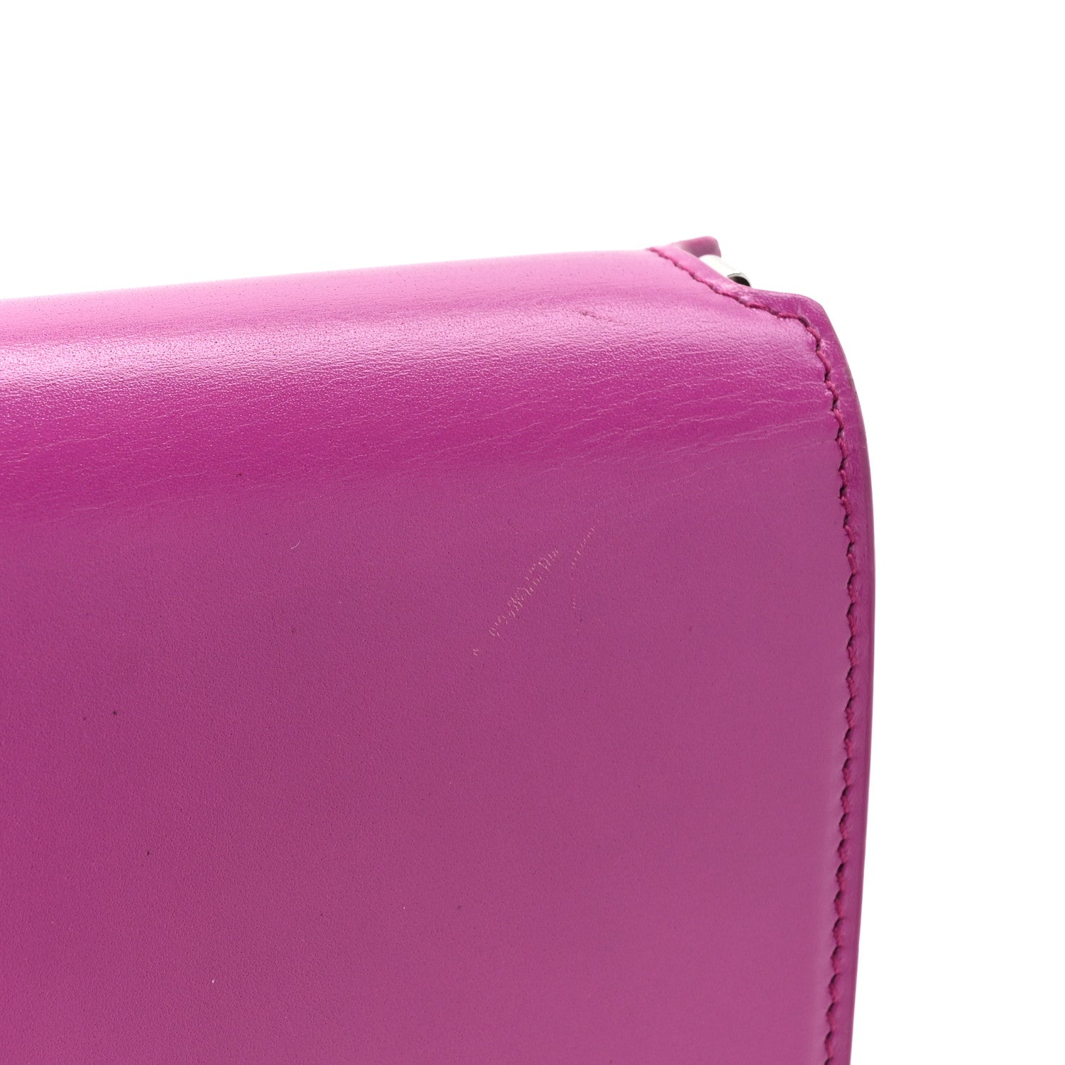 Smooth Calfskin Monogram Cassandra Clasp Bag Electric Fuchsia