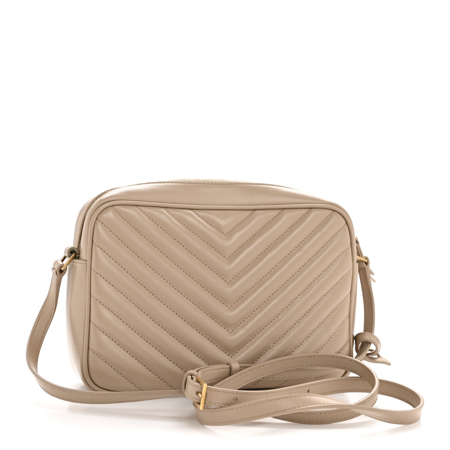 Calfskin Matelasse Monogram Lou Camera Bag Dark Beige