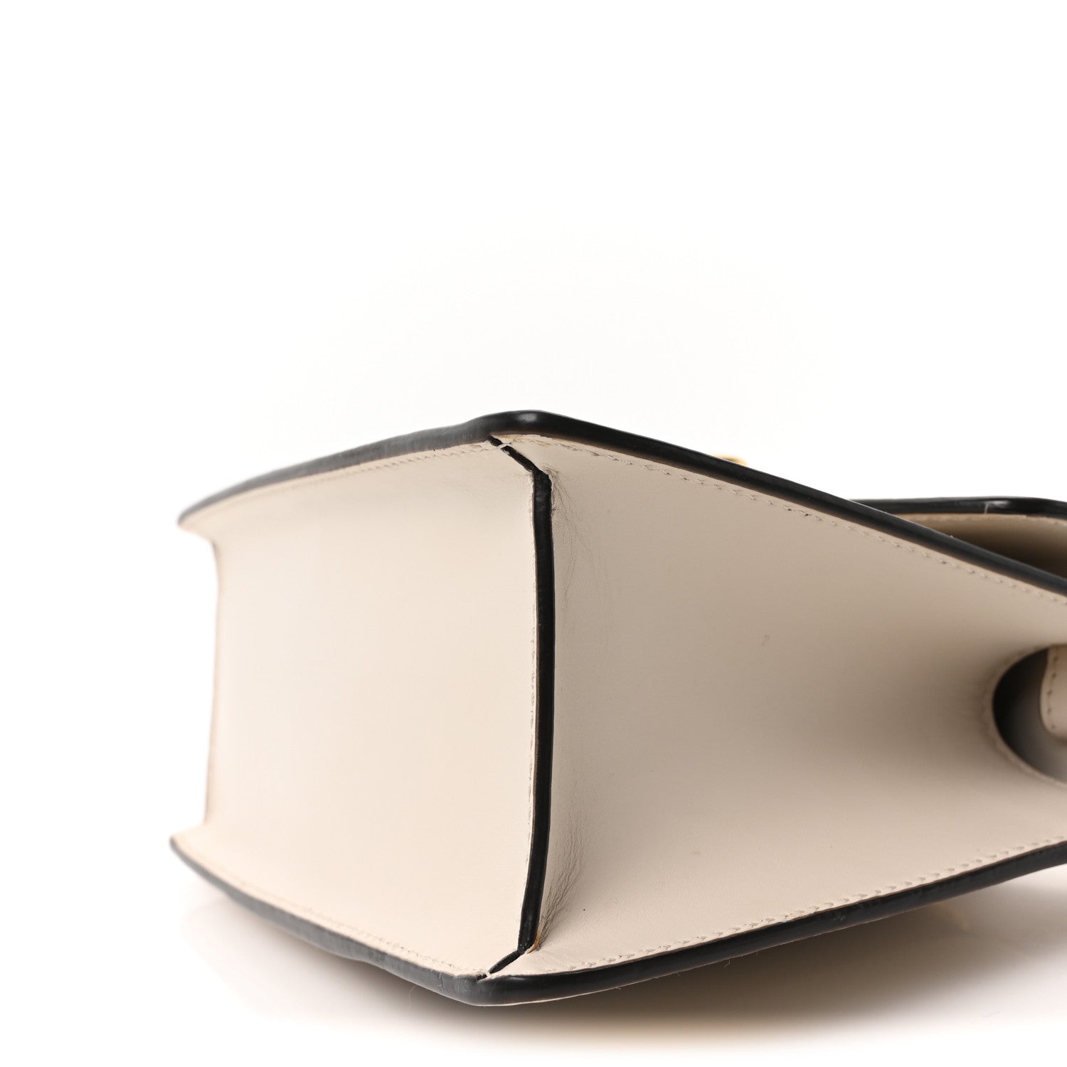 Calfskin Mini Sylvie Top Handle Bag White