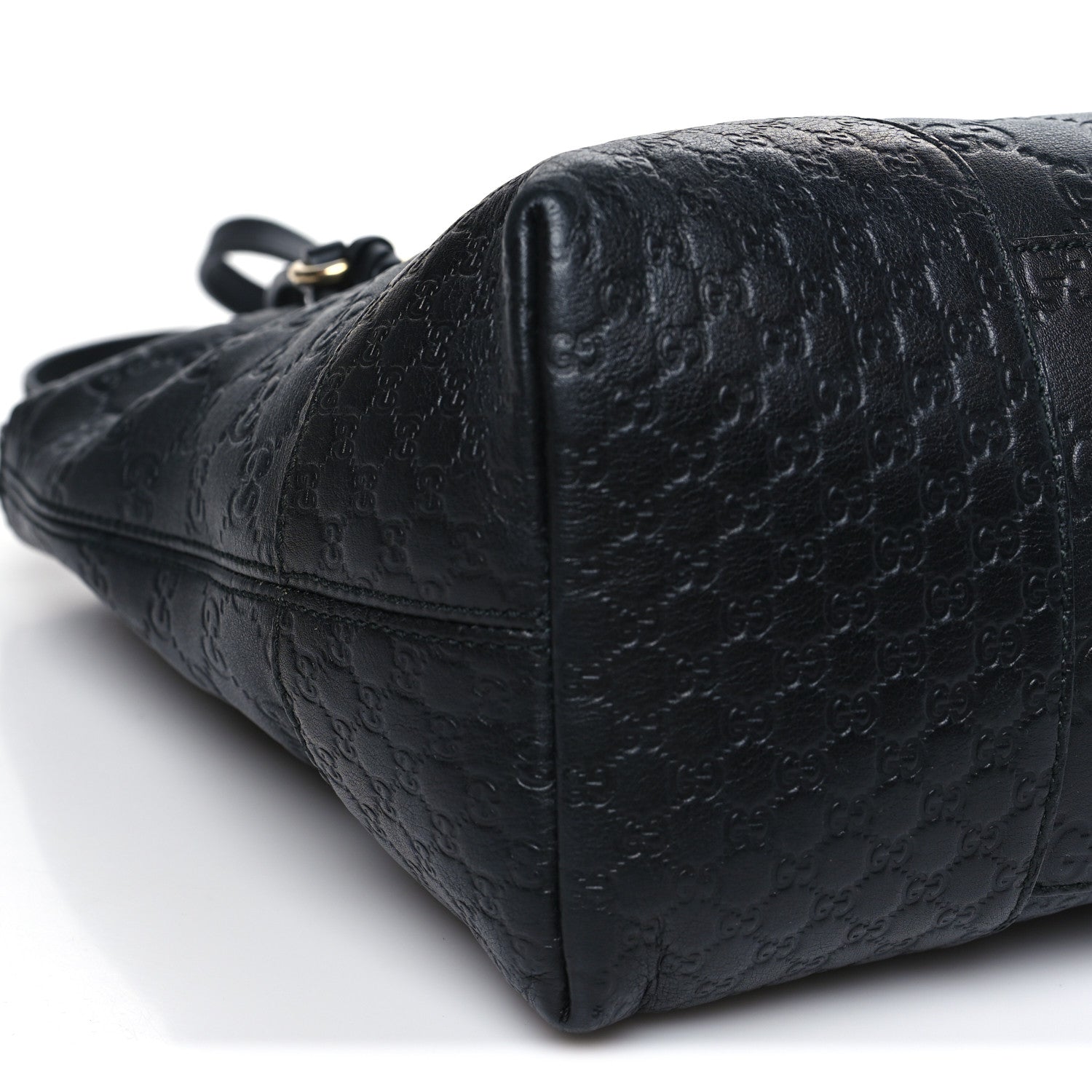 Guccissima Medium Bree Foldover Tote Black