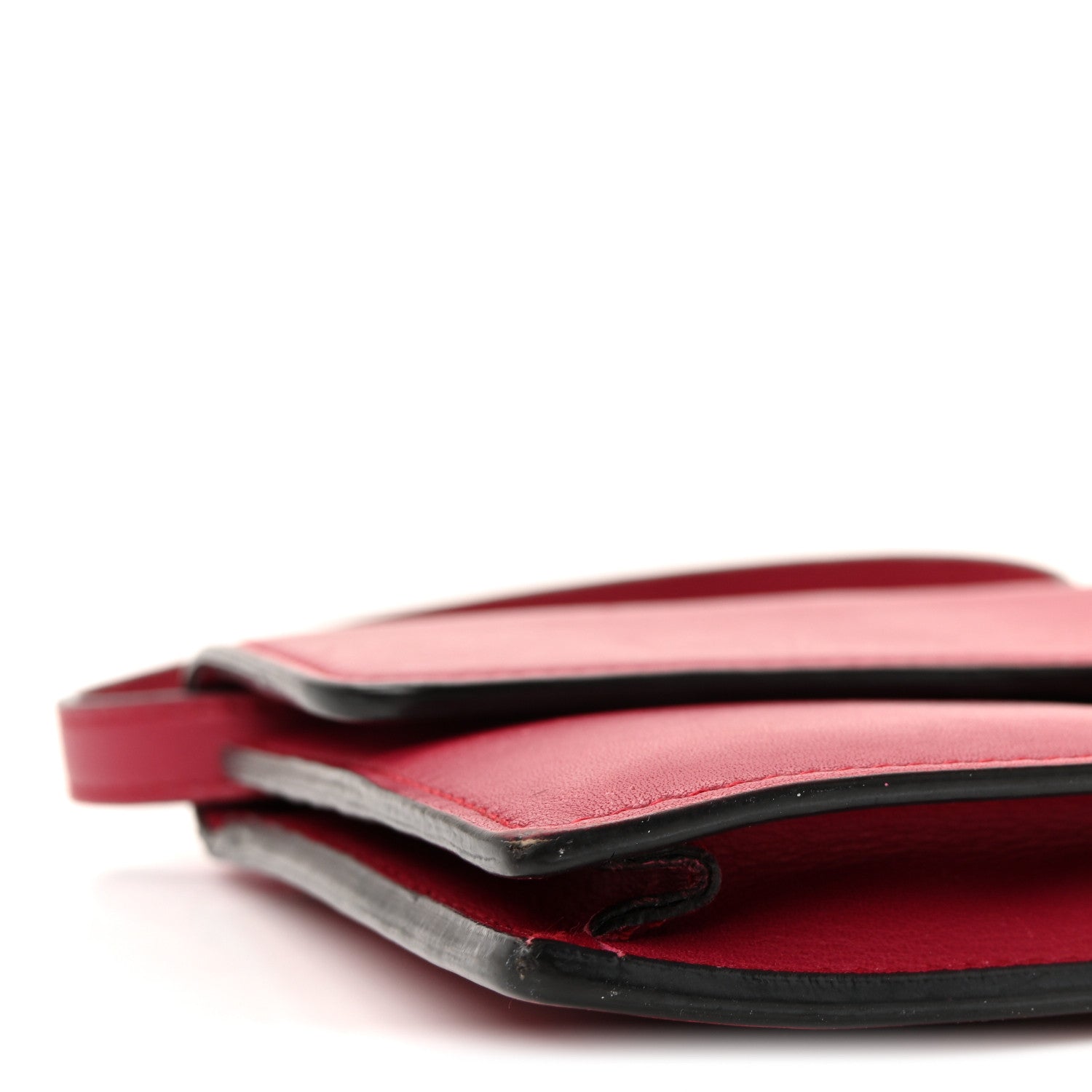 Calfskin Icon Wallet Dark Pink