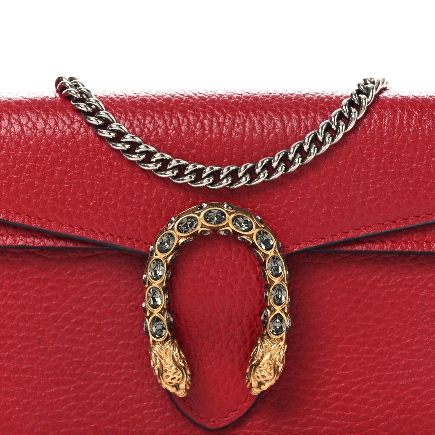 Calfskin Super Mini Dionysus Shoulder Bag Hibiscus Red