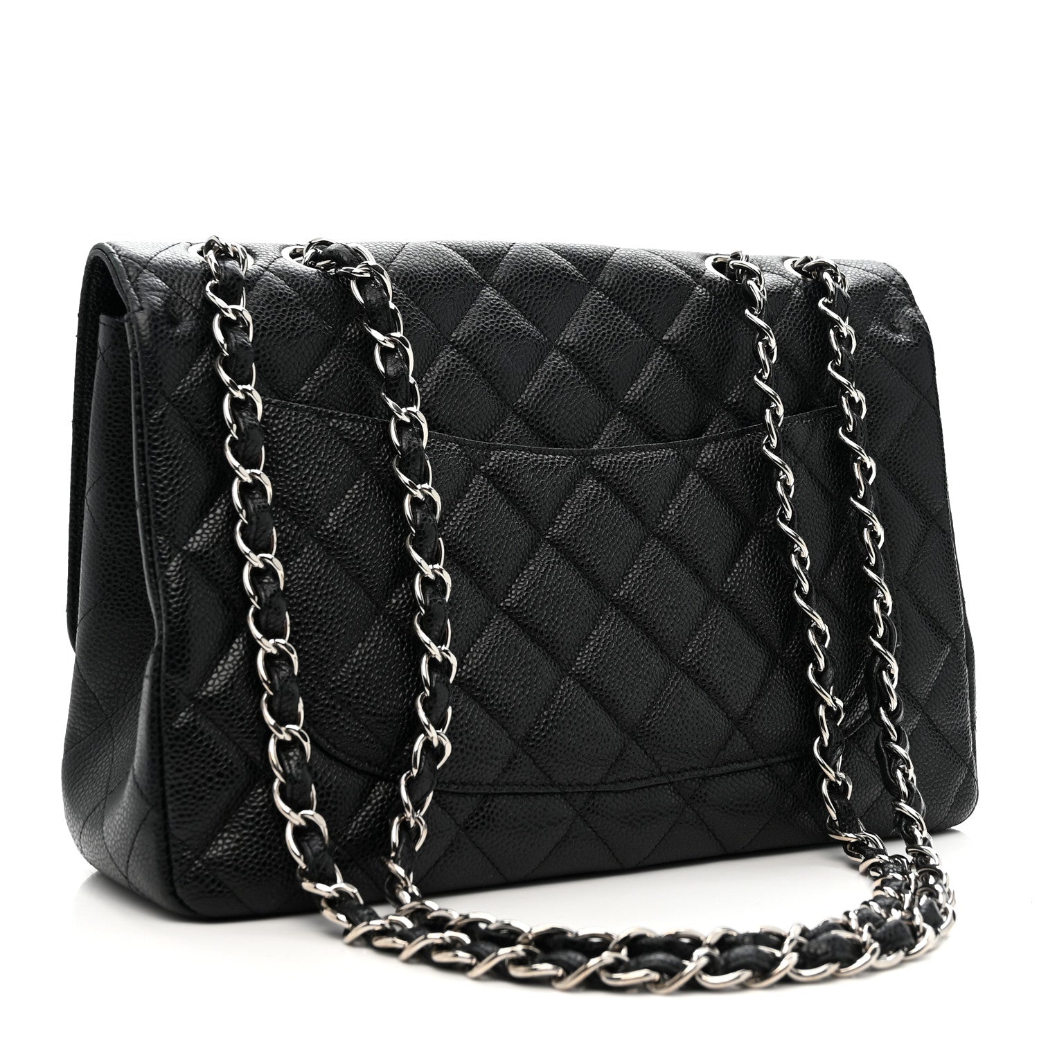 Caviar Quilted Jumbo Single Flap Black