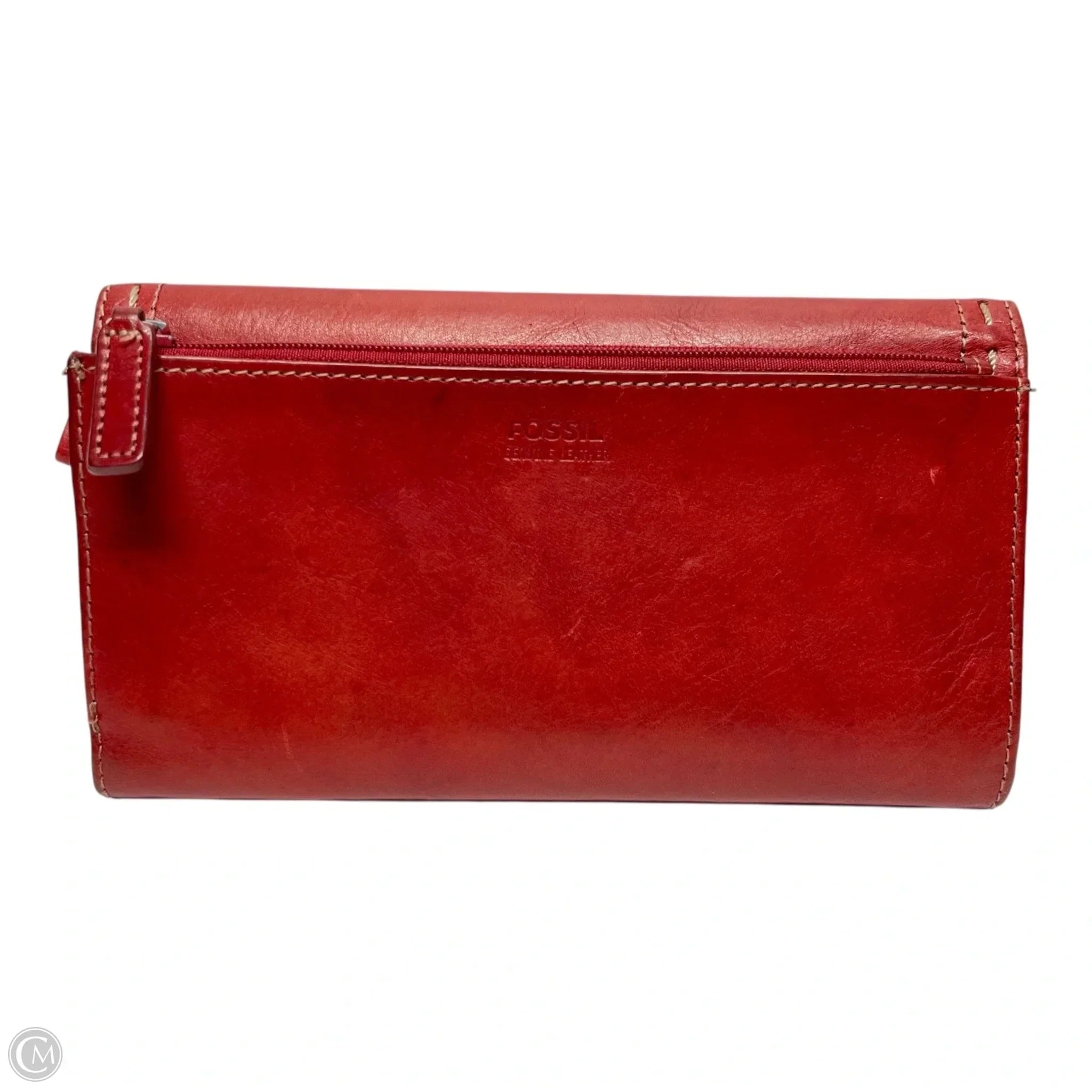 Wallet Leather By Fossil, Size: Small