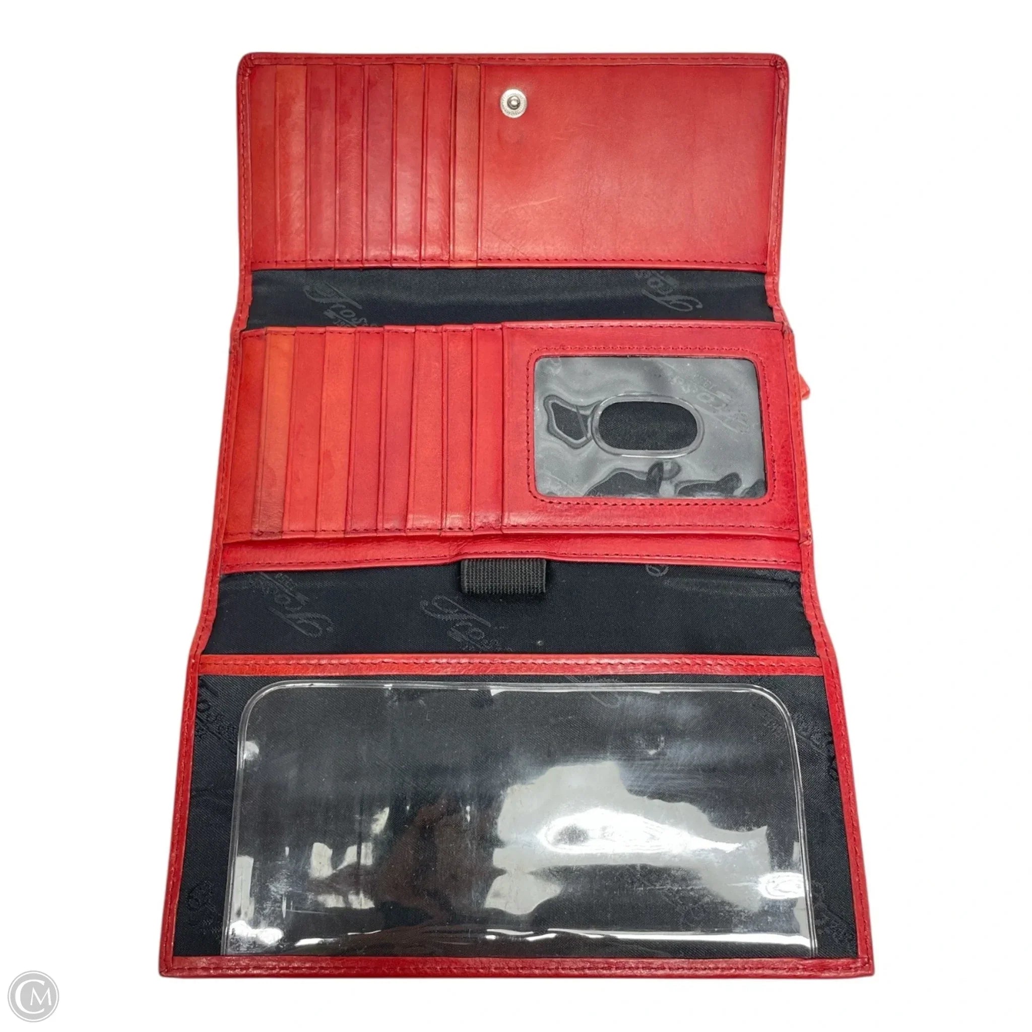 Wallet Leather By Fossil, Size: Small