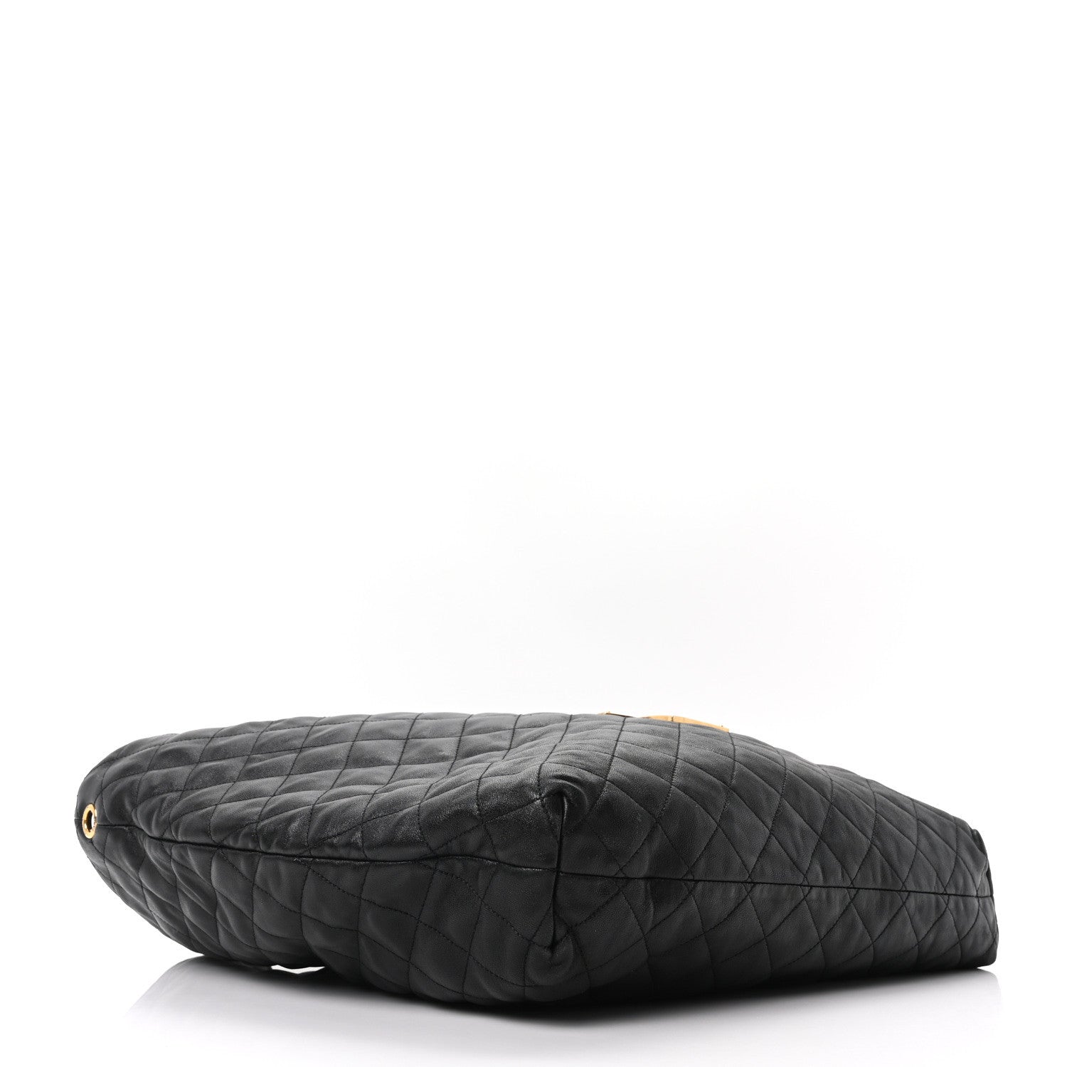 Lambskin Quilted Maxi Icare Shopping Tote Black