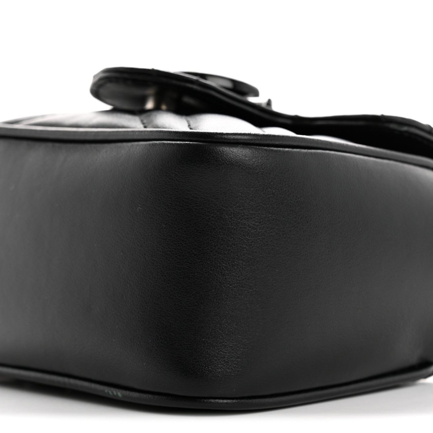 Calfskin Matelasse Monochrome GG Marmont Chain Belt Bag Black