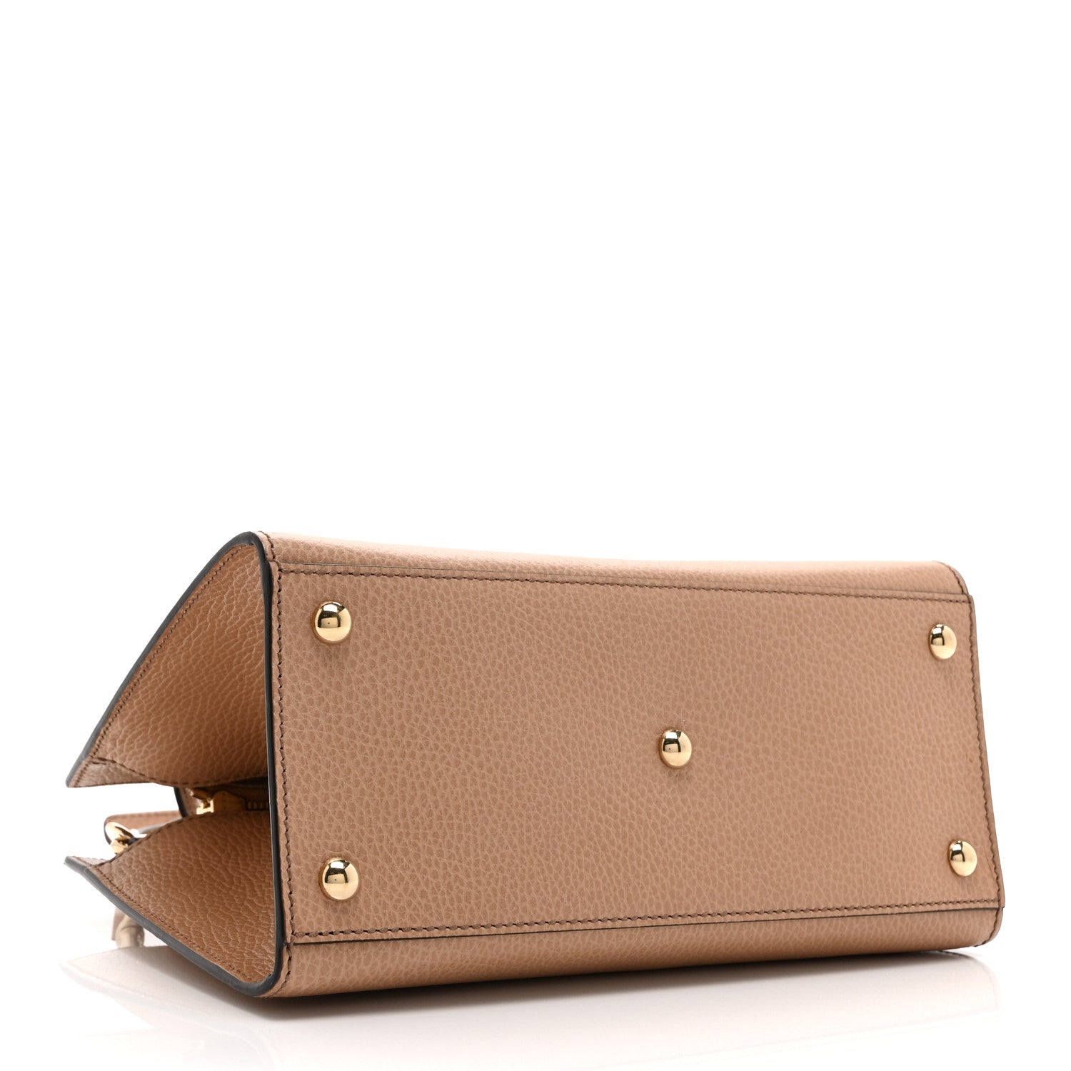 Dollar Calfskin Medium Soho Top Handle Satchel Camelia