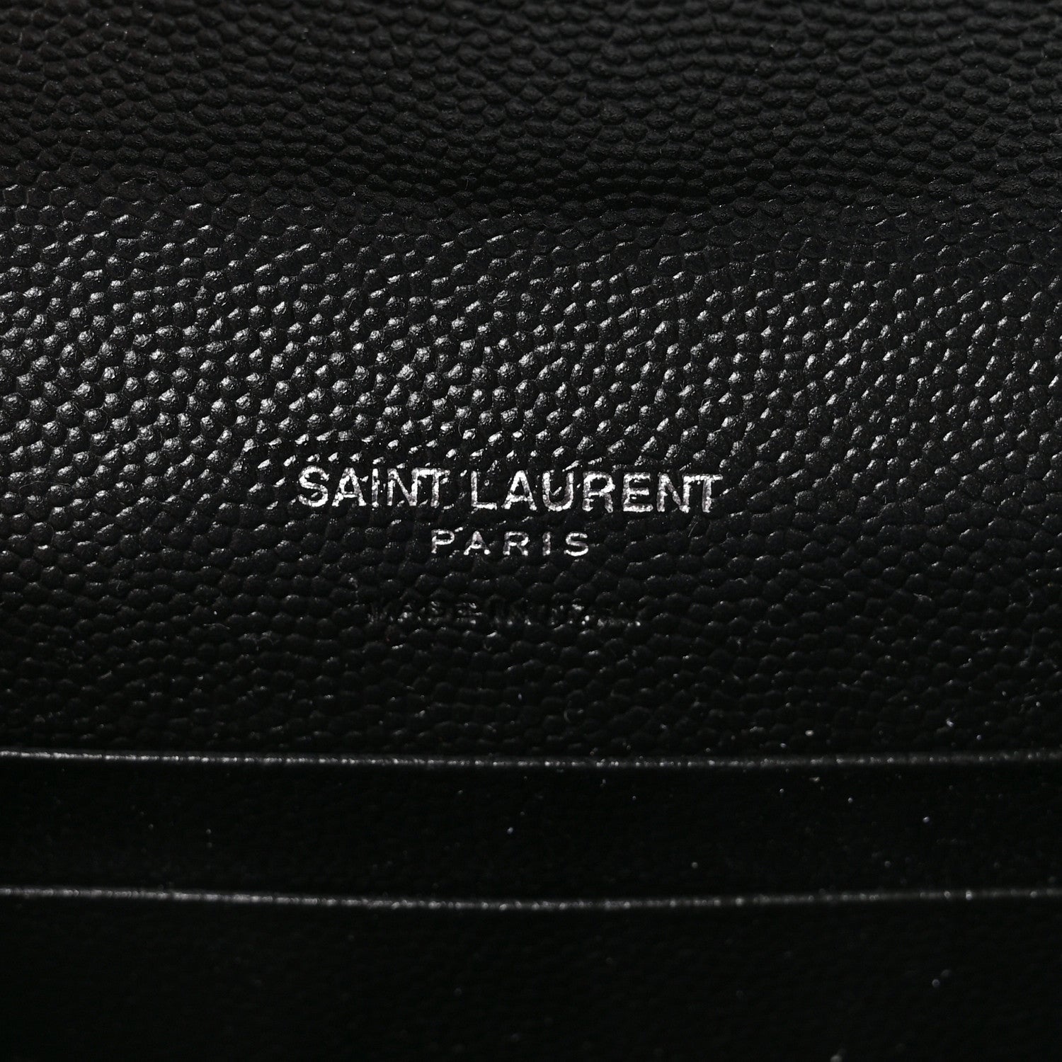 Grain De Poudre Matelasse Chevron Small Monogram Envelope Wallet Black