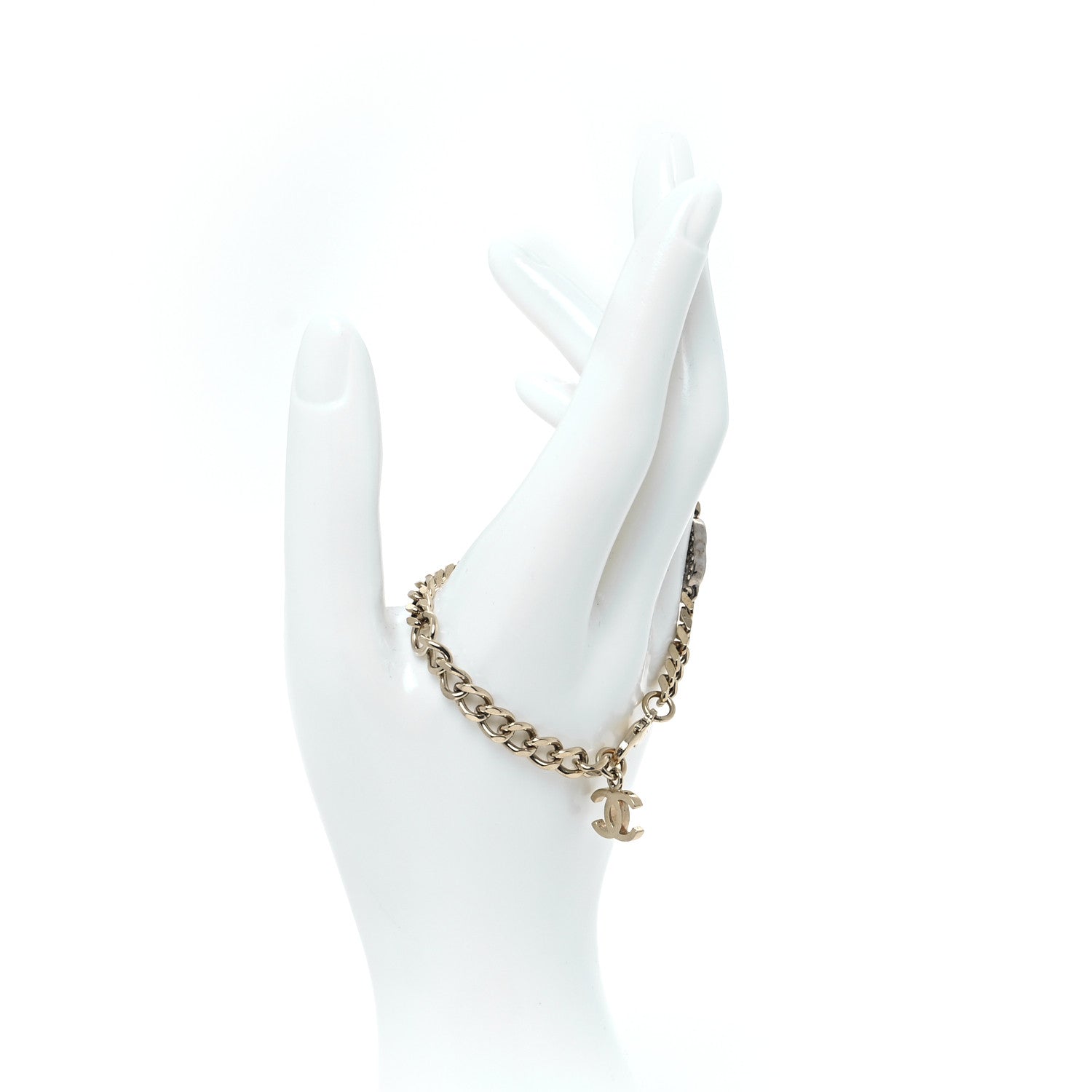 Crystal CC Chain Bracelet Gold Silver