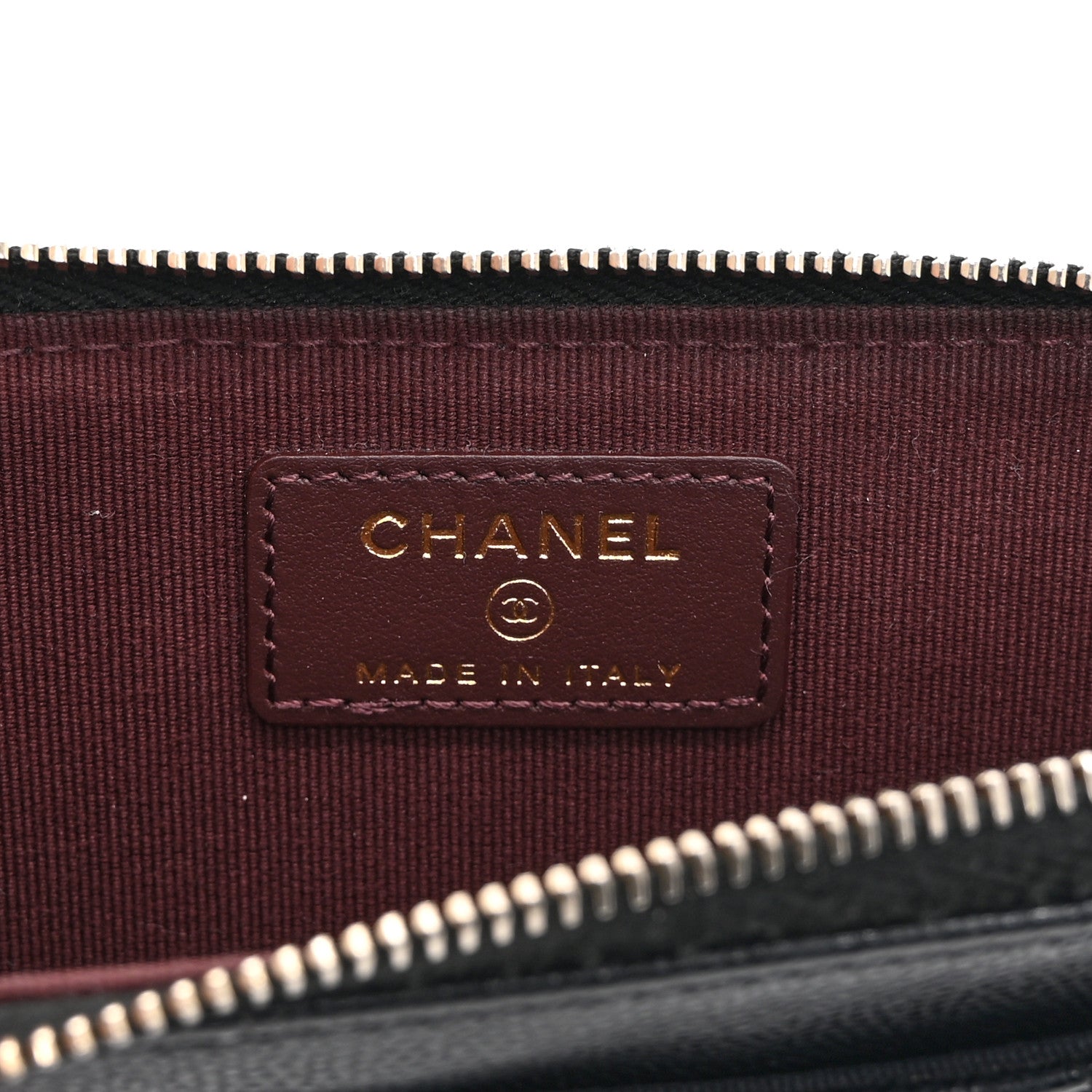 Caviar Quilted CC Zip Around Card Holder Black