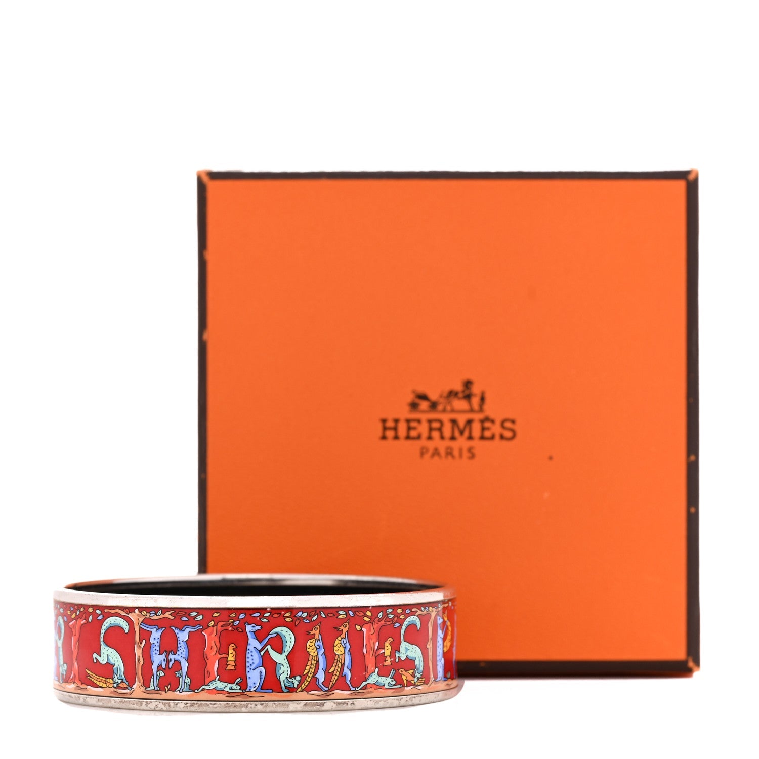Enamel Printed Alphabet Animaux Medium Bracelet 70