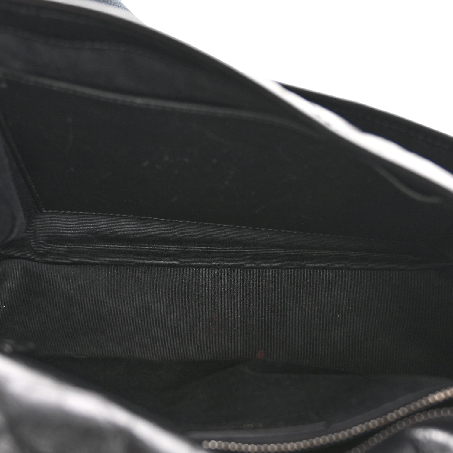 Crinkled Calfskin Matelasse Monogram Medium Niki Chain Satchel Black