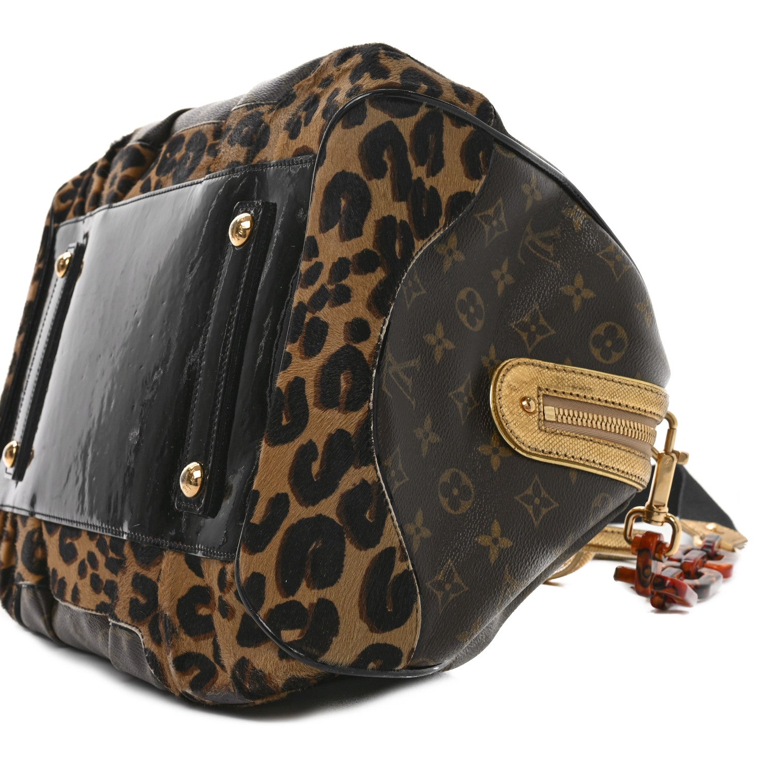 Monogram Leopard Stephen Bag
