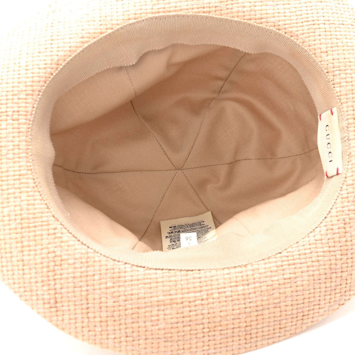 Straw Grosgrain Wide Brim Hat L Black