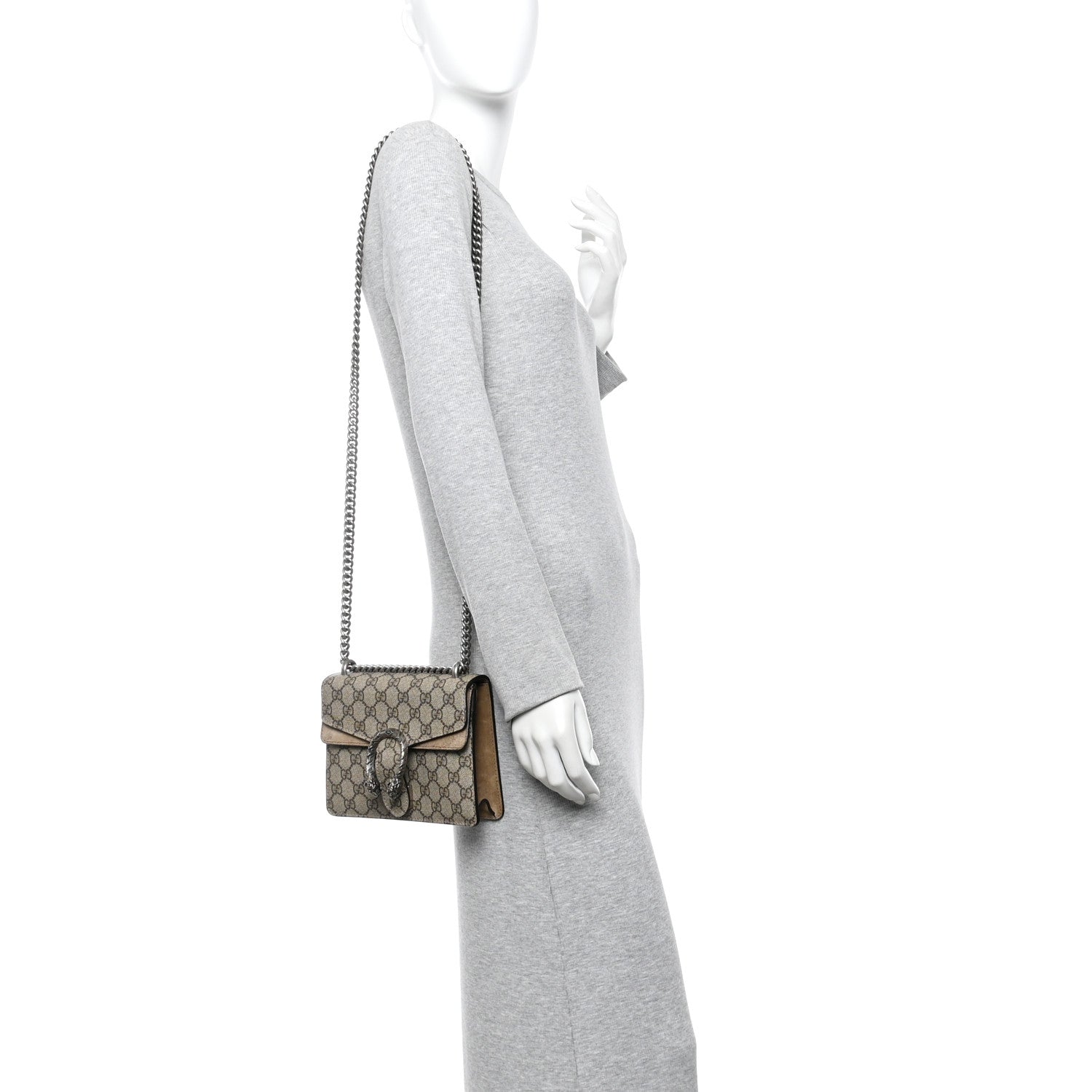 GG Supreme Monogram Mini Dionysus Shoulder Bag Taupe