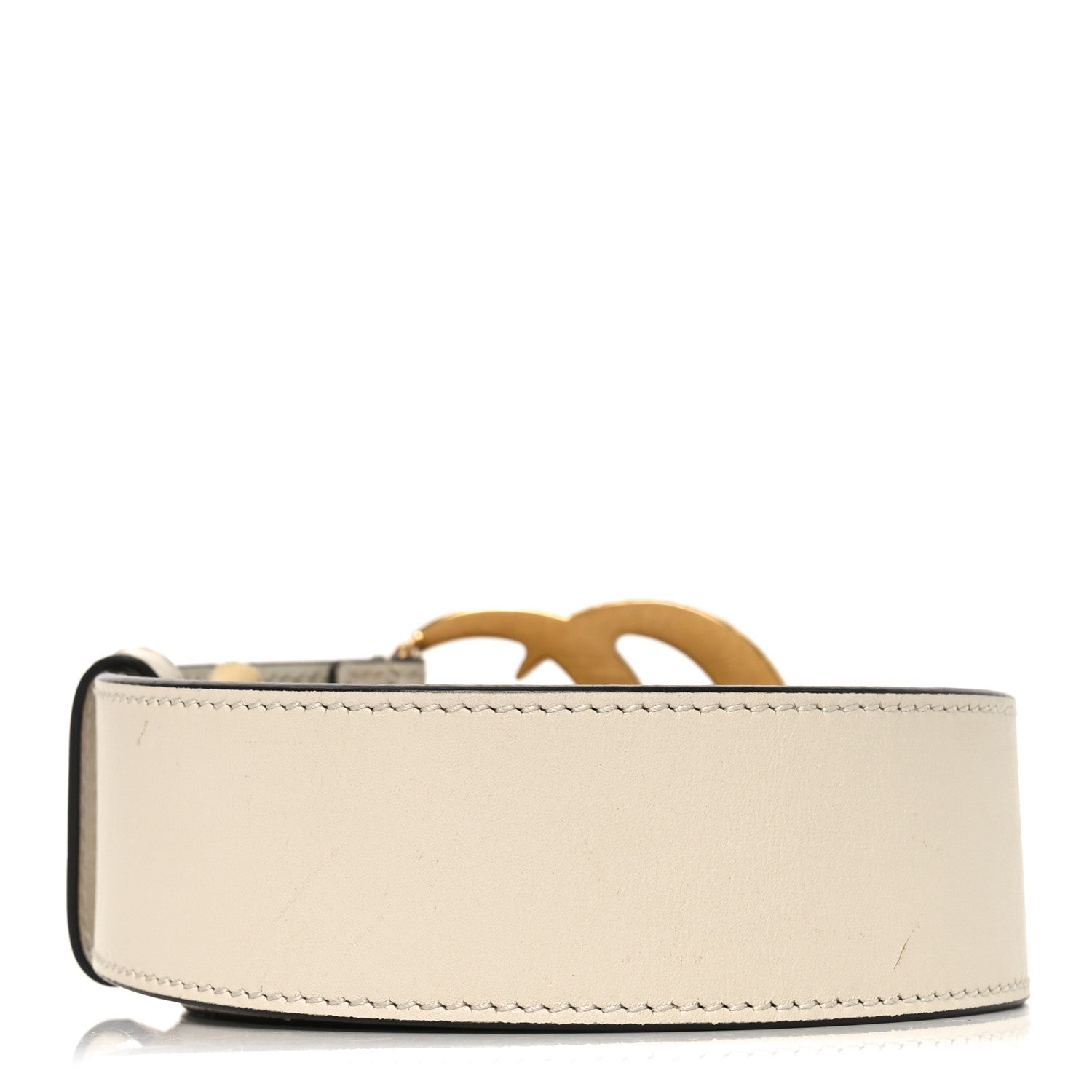 Calfskin Double G 40mm Belt 85 34 Mystic White
