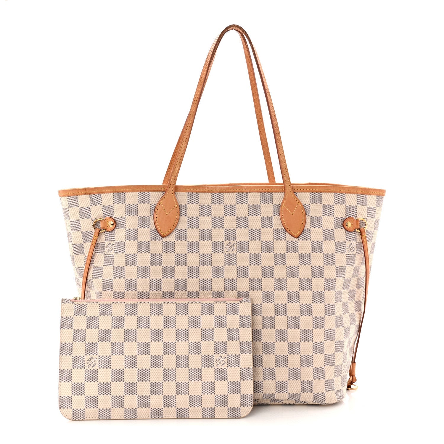 Damier Azur Neo Neverfull MM Rose Ballerine