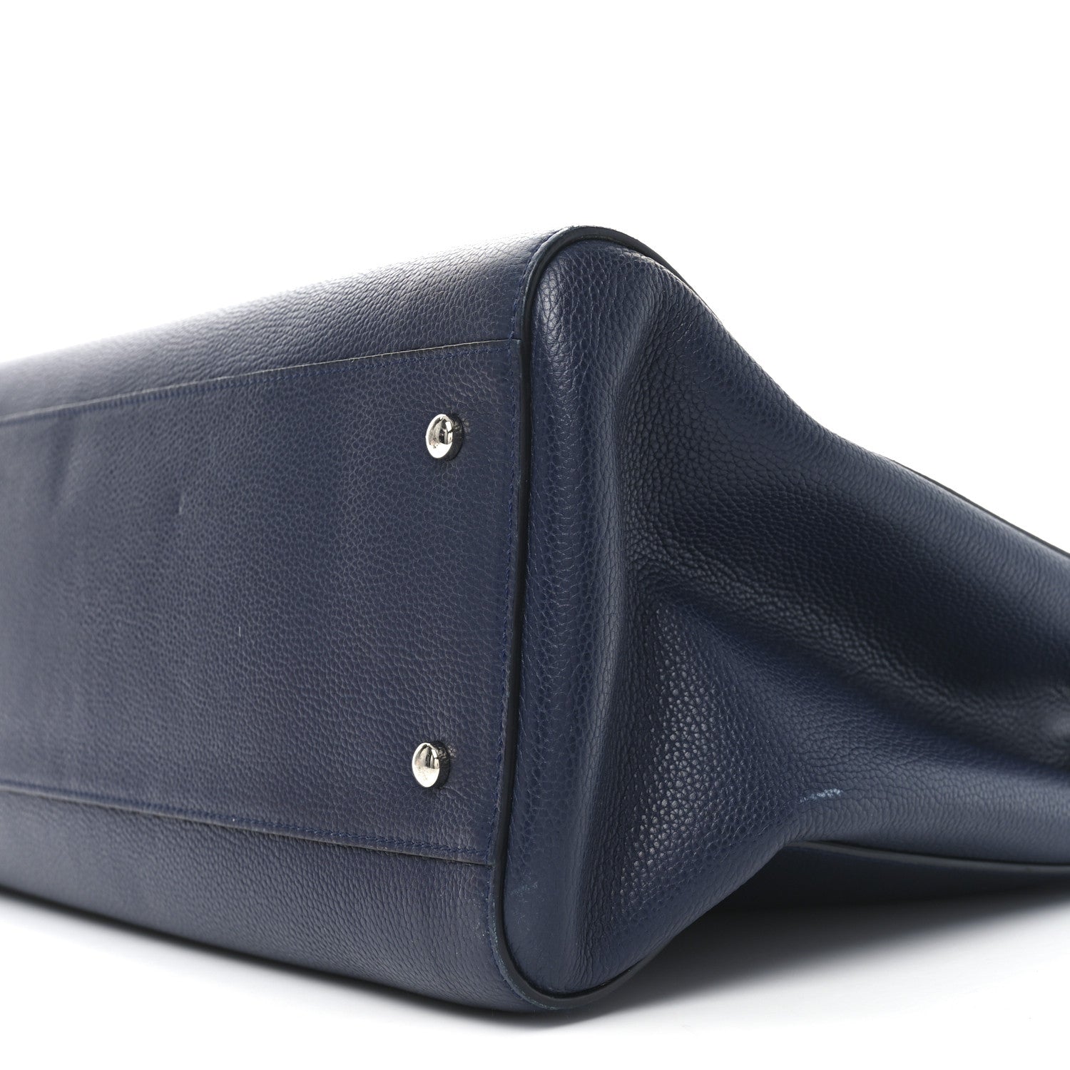 Grained Calfskin Large Neo Executive Shopper Tote Dark Blue