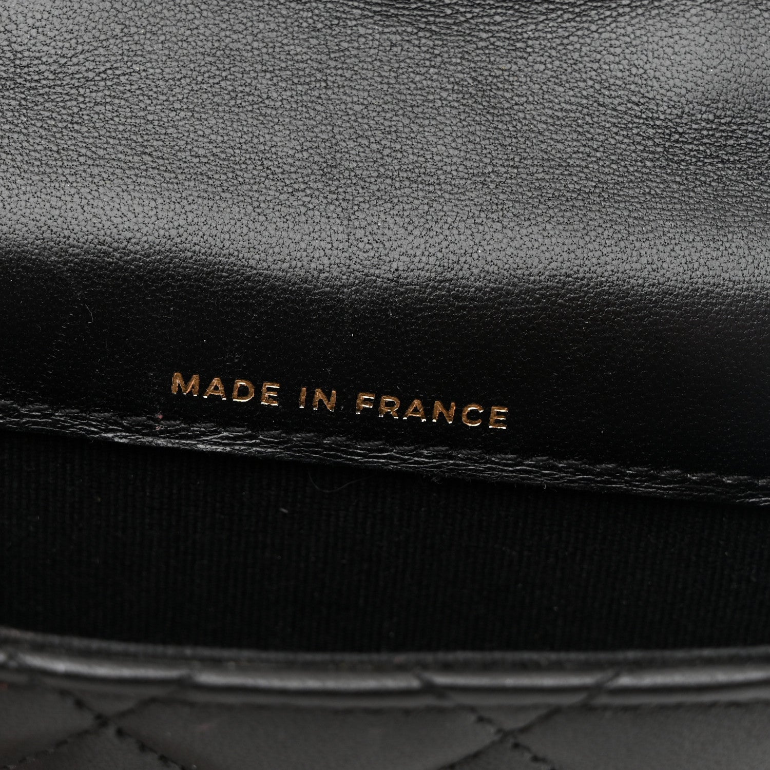 Lambskin Quilted Top Handle Flap Coin Purse With Chain Black