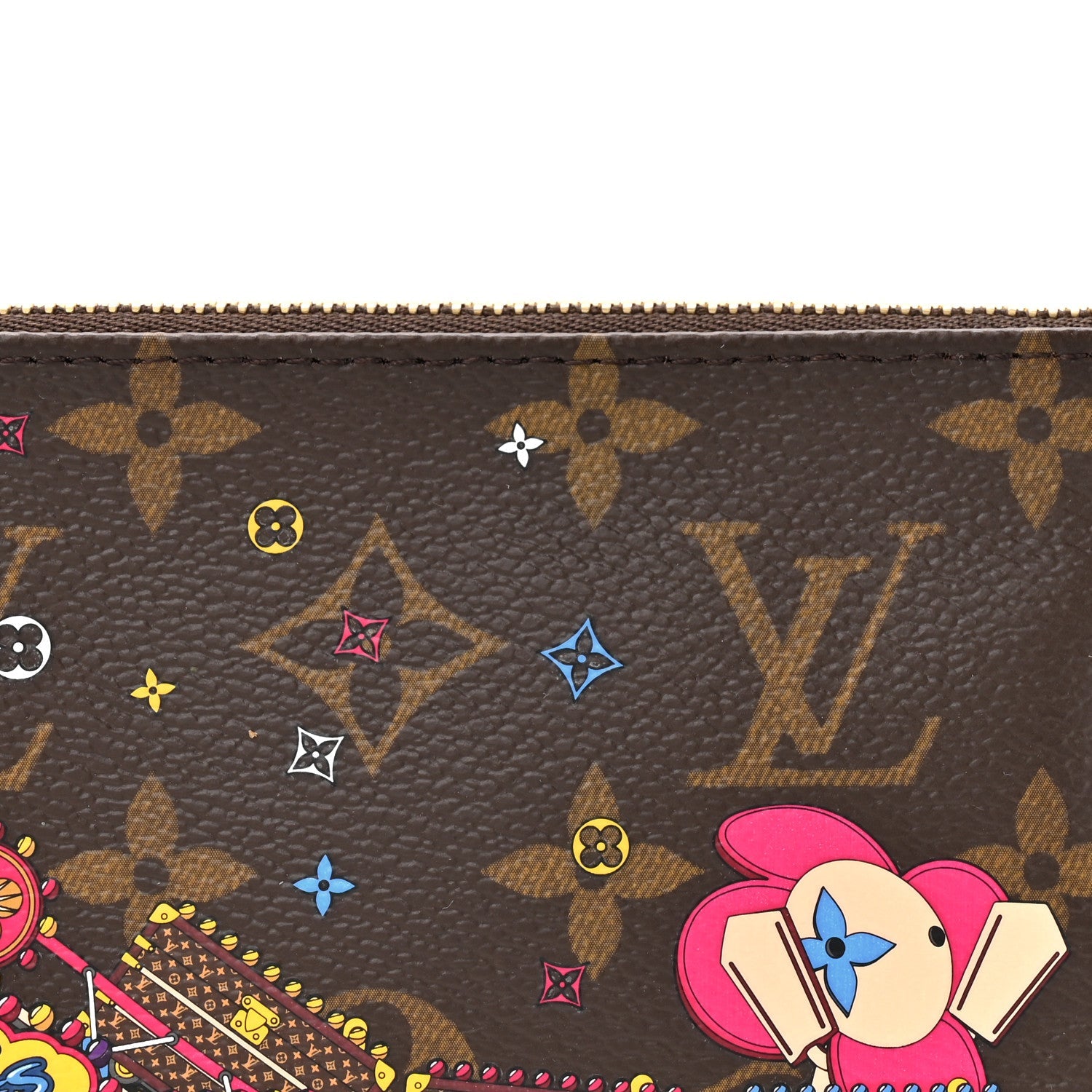 Monogram 2020 Christmas Animation Roller Coaster Mini Pochette Accessories Pivoine