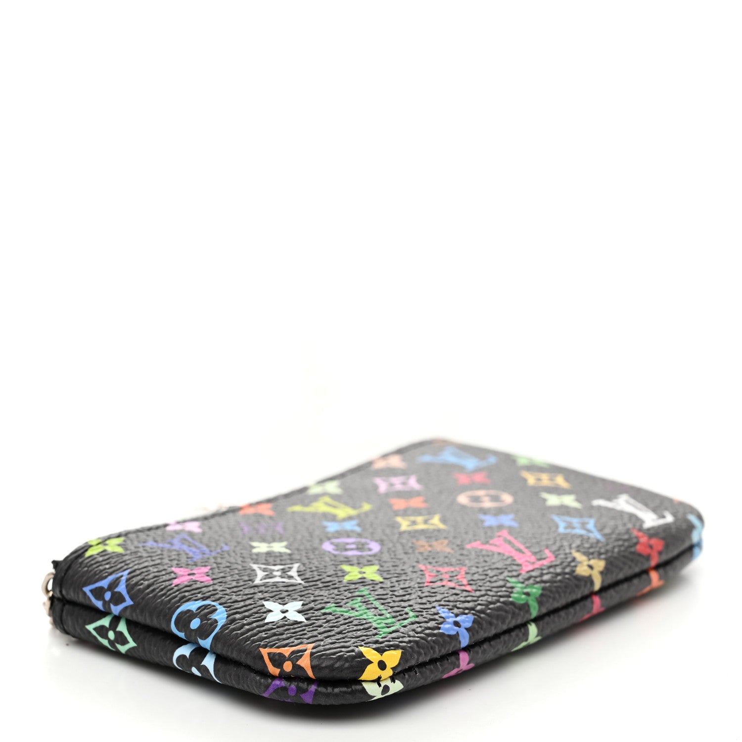 LV X TM Monogram Multicolor Key Pouch Black