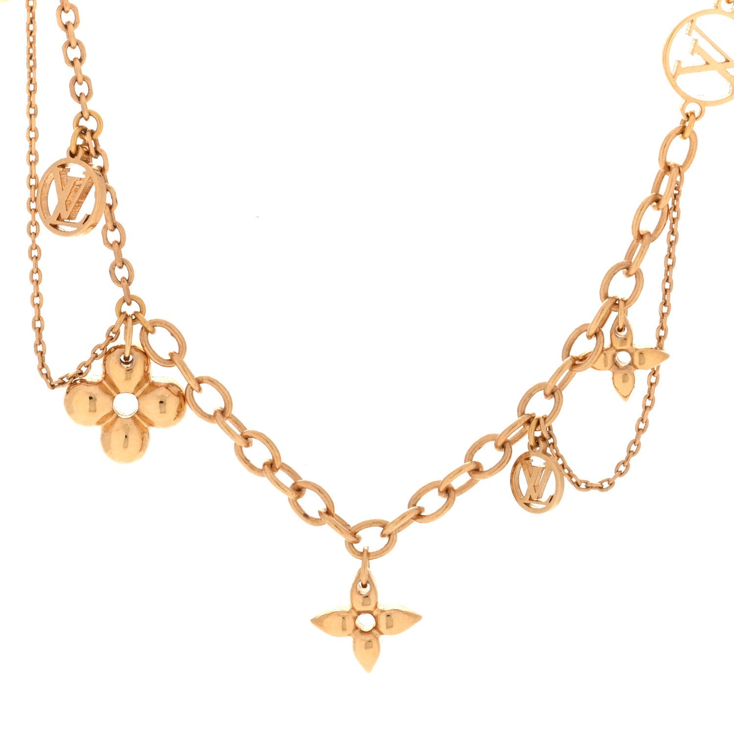 Metal Blooming Supple Necklace Gold