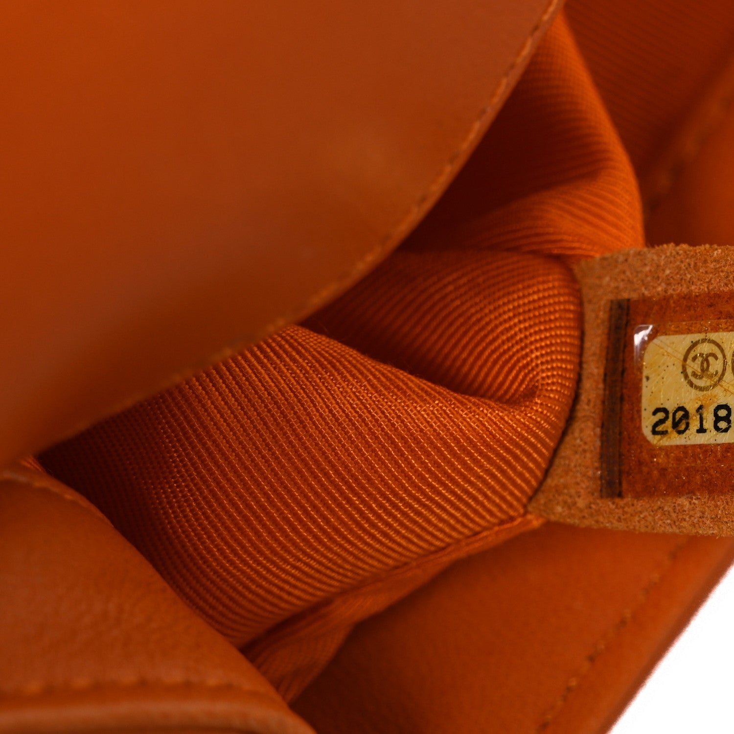 Lambskin Quilted Medium Boy Flap Orange