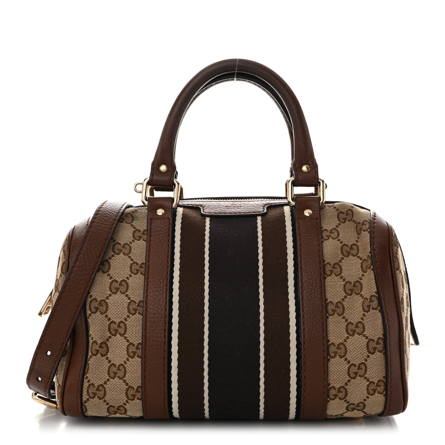 Monogram Vintage Web Small Boston Brown