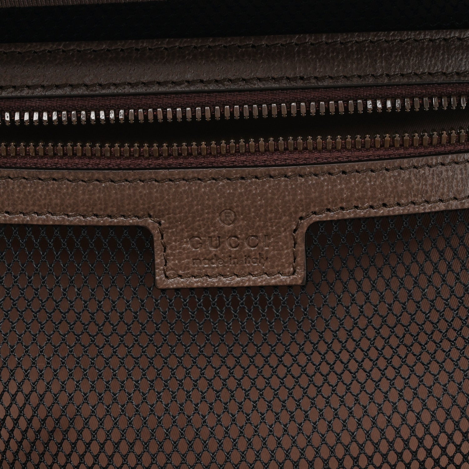 GG Supreme Monogram Textured Dollar Calfskin Web Savoy Shoe Case Bag Beige Ebony New Acero
