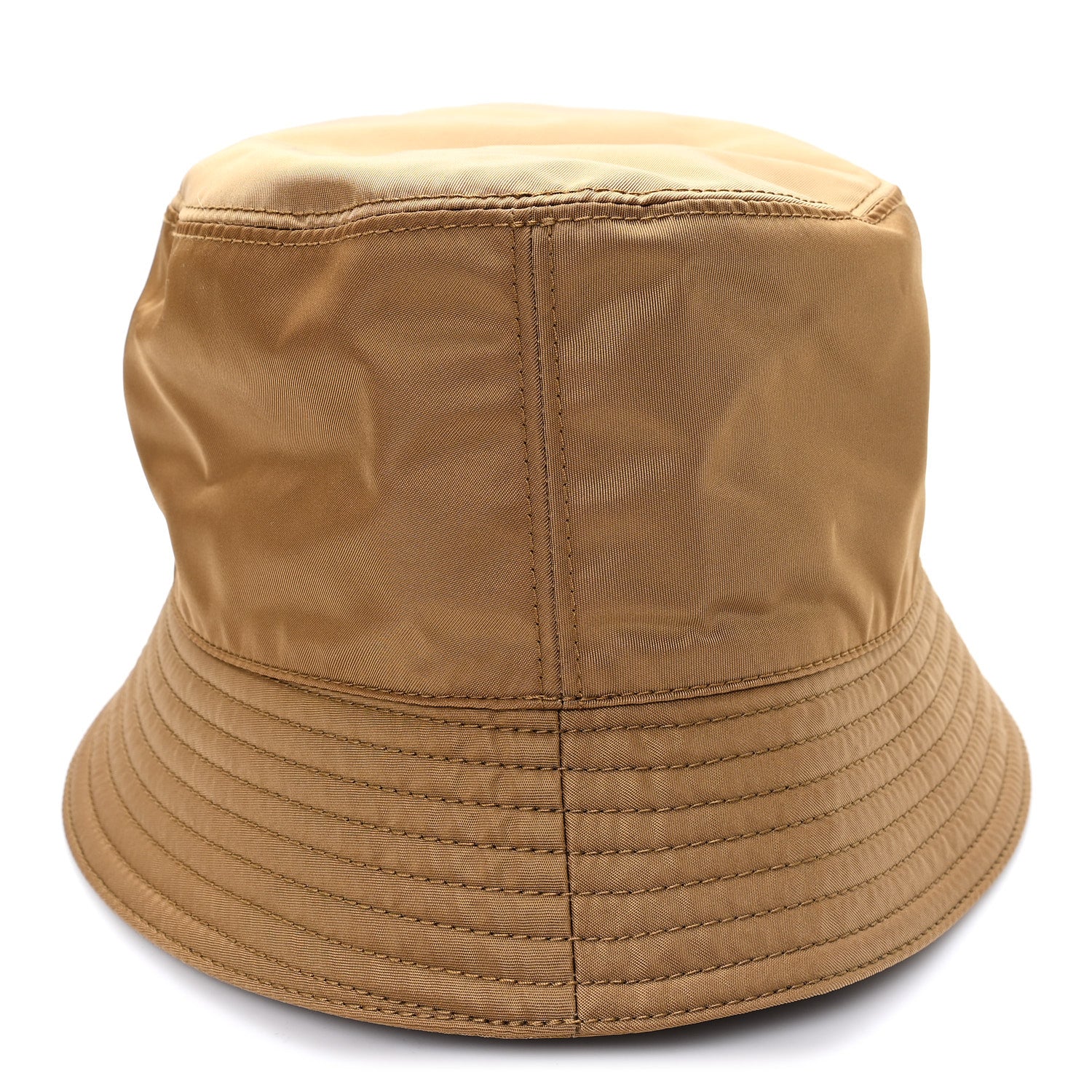 Re-Nylon Metal Triangle Logo Mens Bucket Hat L Tabacco