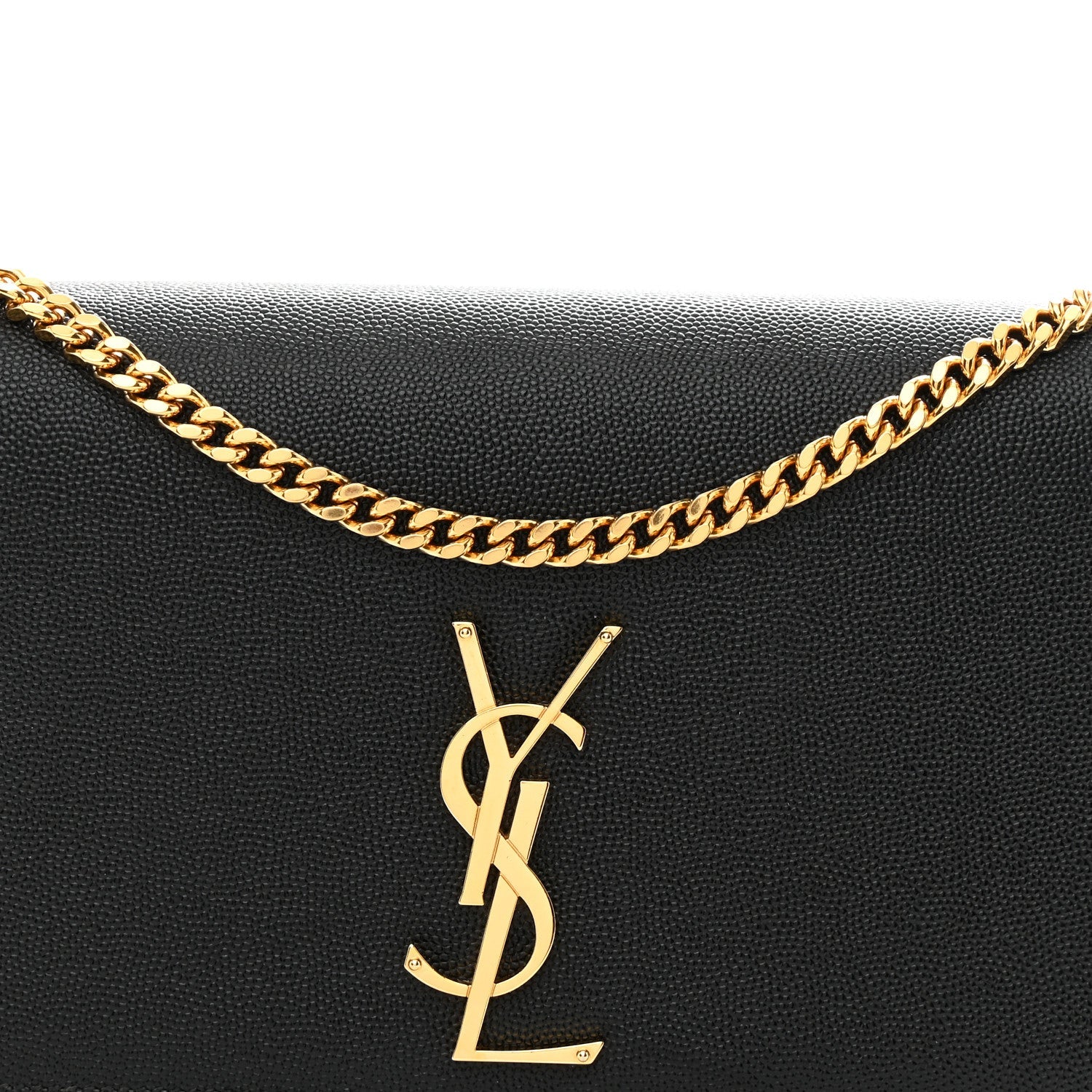Grain De Poudre Medium Classic Monogram Kate Satchel Black