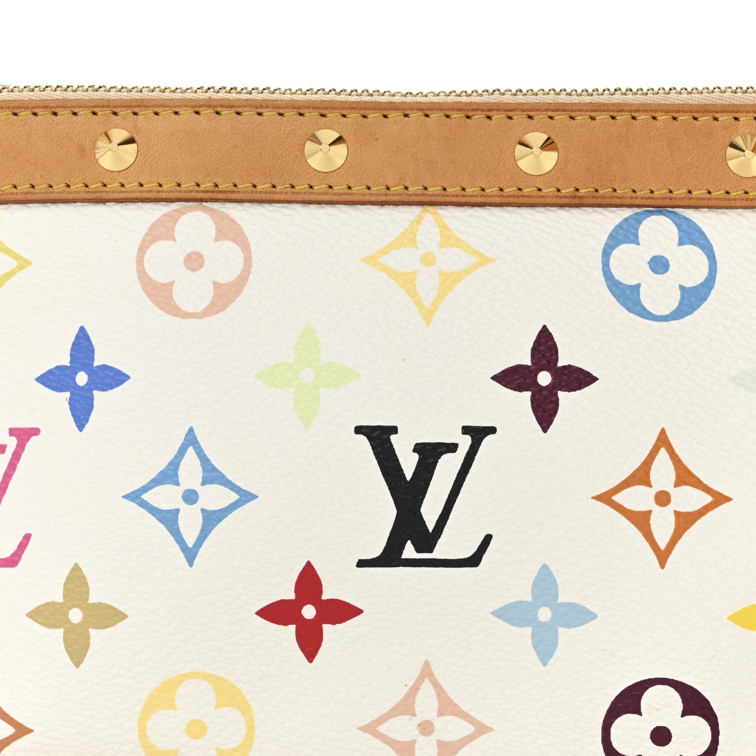 Monogram Multicolor Pochette Accessories White