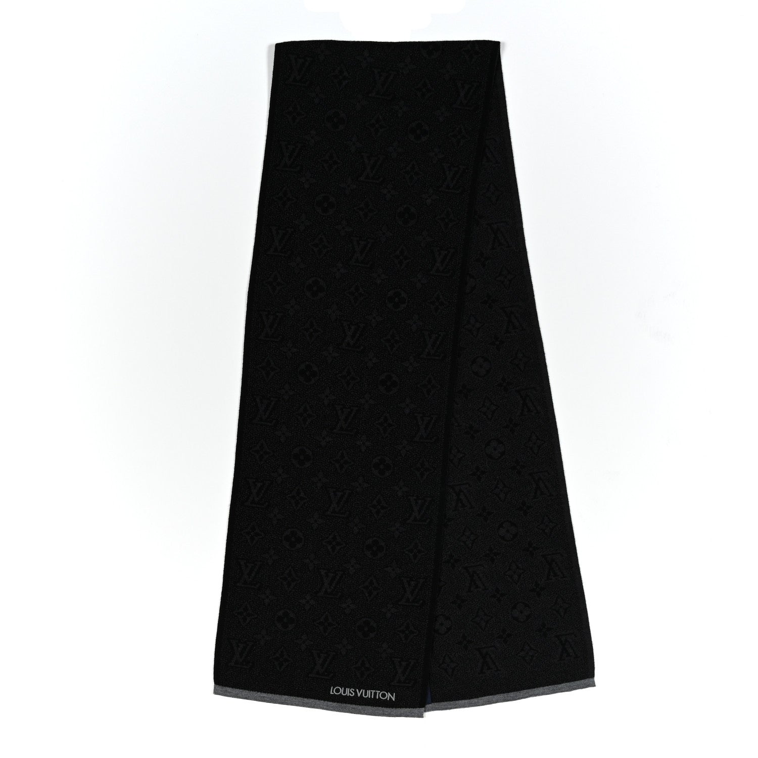 Wool My Monogram Eclipse Scarf Grey