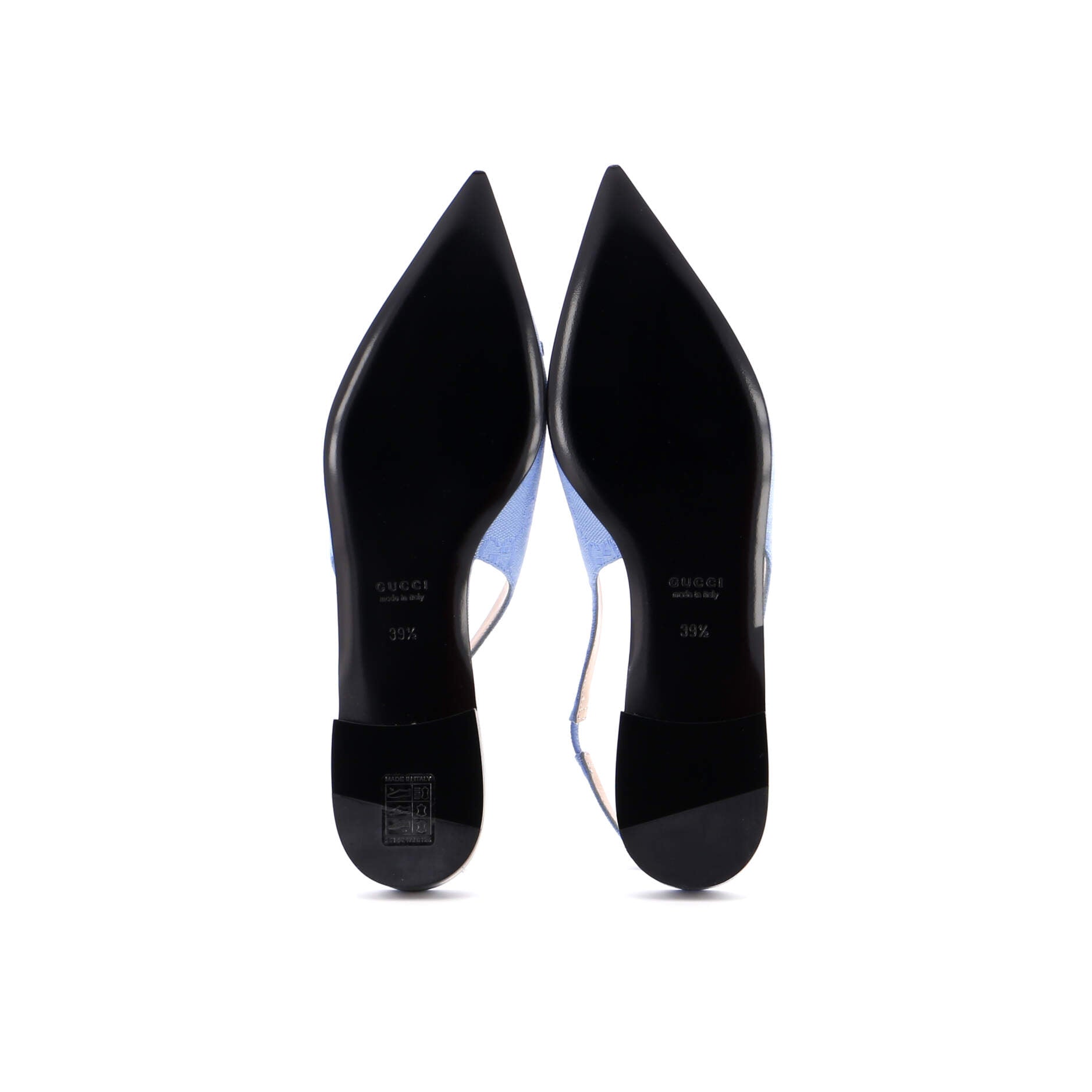 Women's Horsebit Slingback Flats GG Canvas
