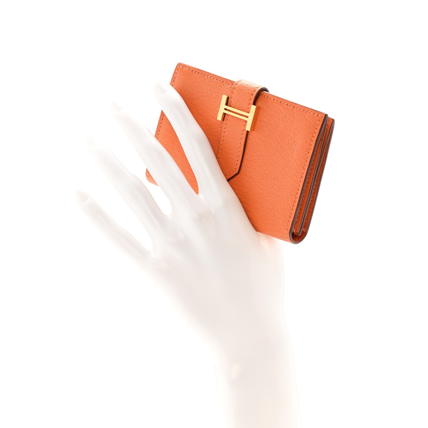 Chevre Mysore Bearn Card Holder Wallet Orange