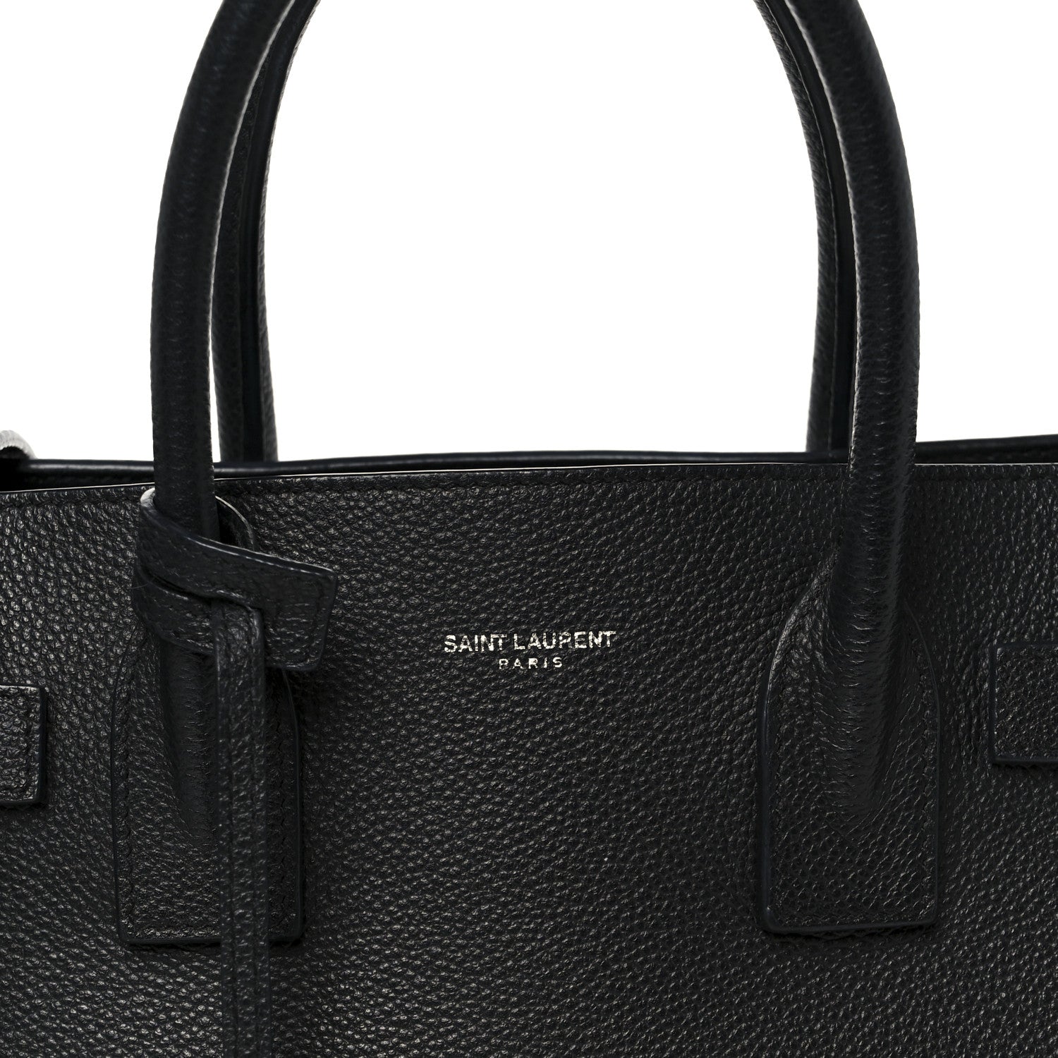 Grained Calfskin Baby Sac De Jour Black