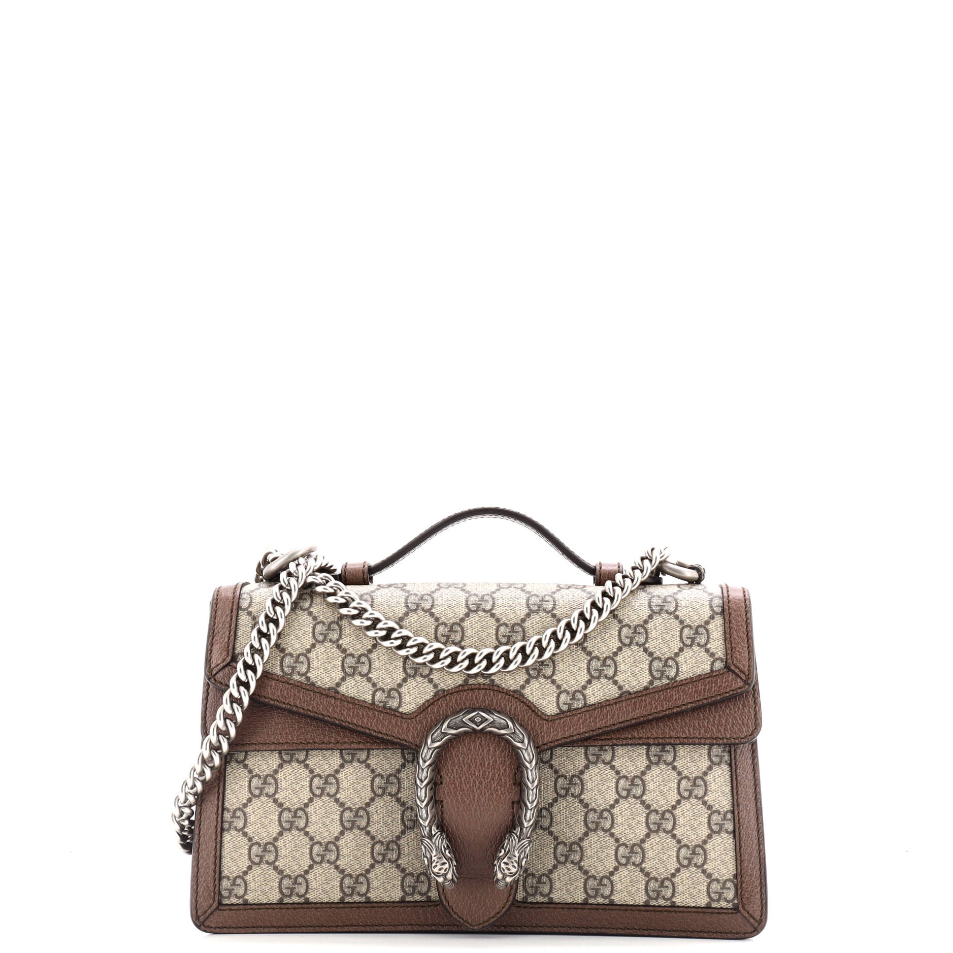 Dionysus Top Handle Chain Bag GG Coated Canvas Small