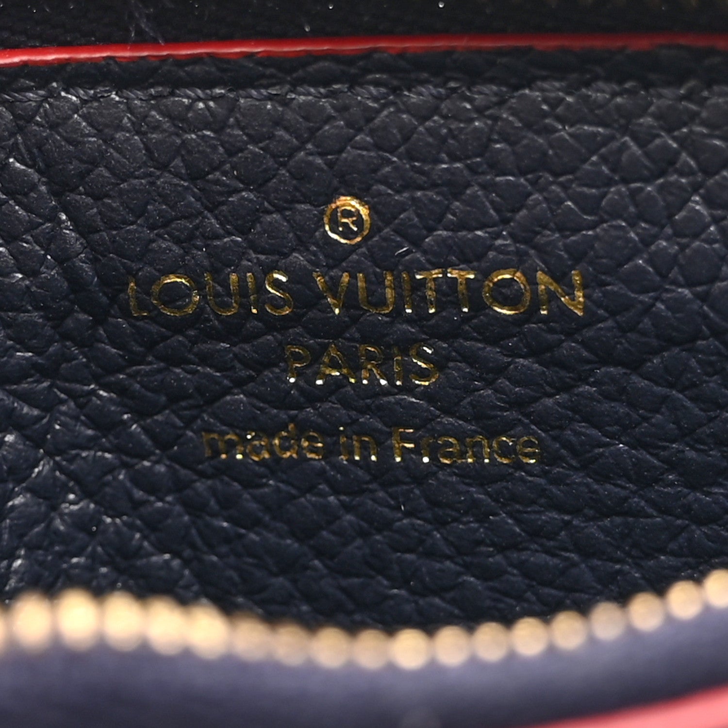 Empreinte Recto Verso Card Holder Marine Rouge