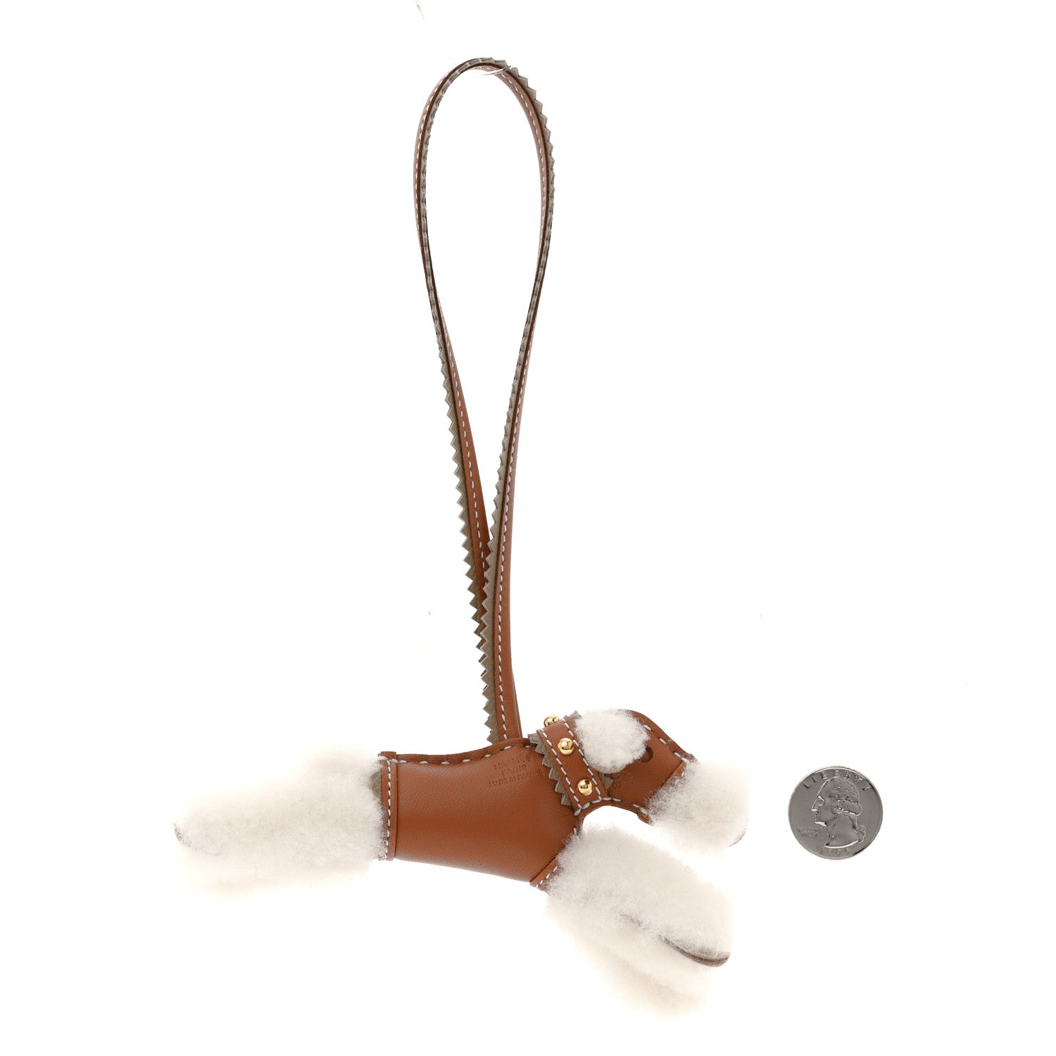 Milo Lambskin Epsom Shearling Budy Apic Charm Ecru Gold Poussiere