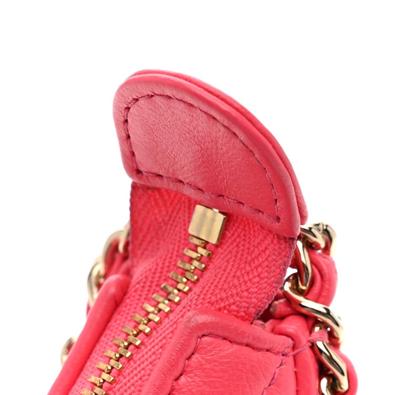 Lambskin Quilted Small Hobo Bag Pink