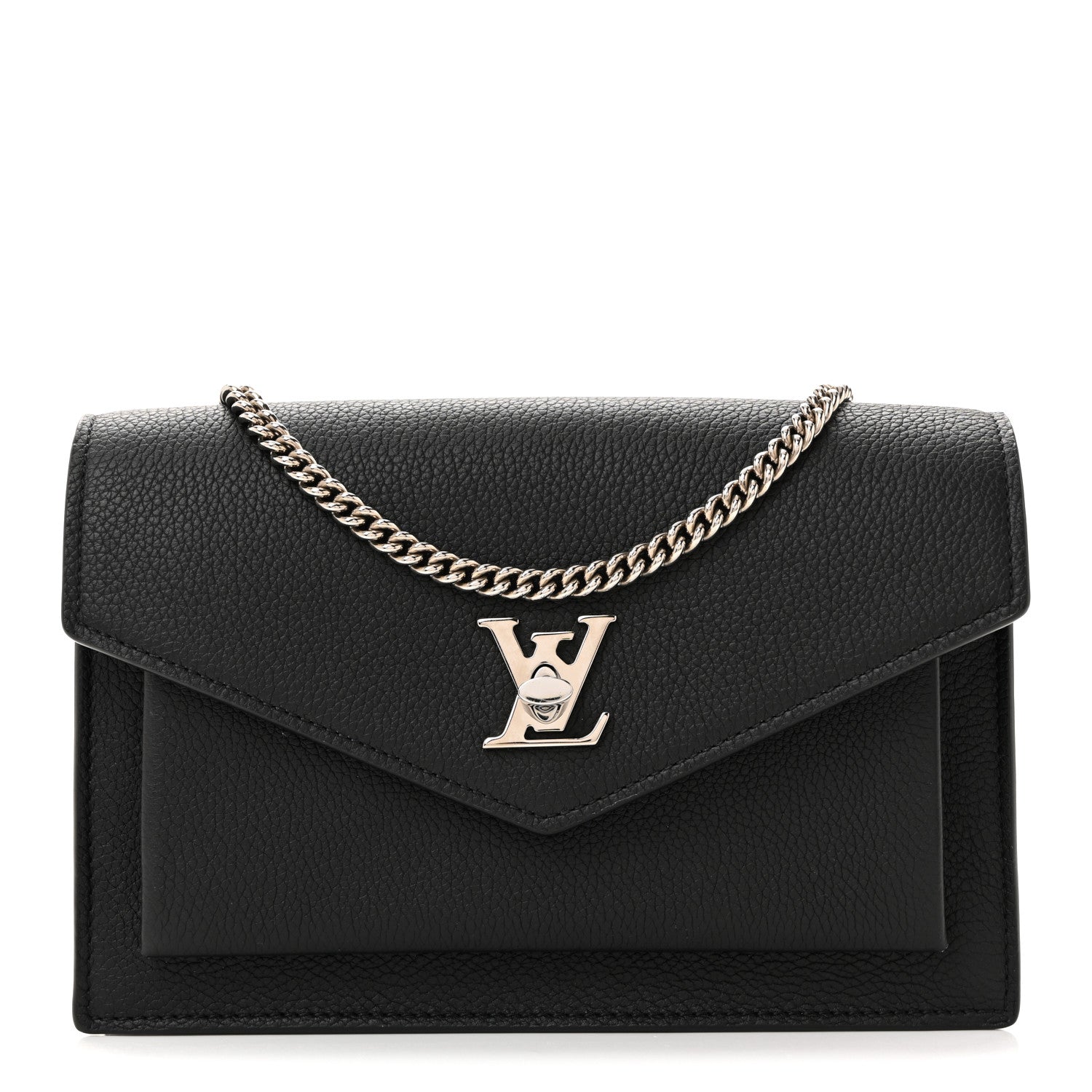 Soft Calfskin My Lockme Chain Pochette Black