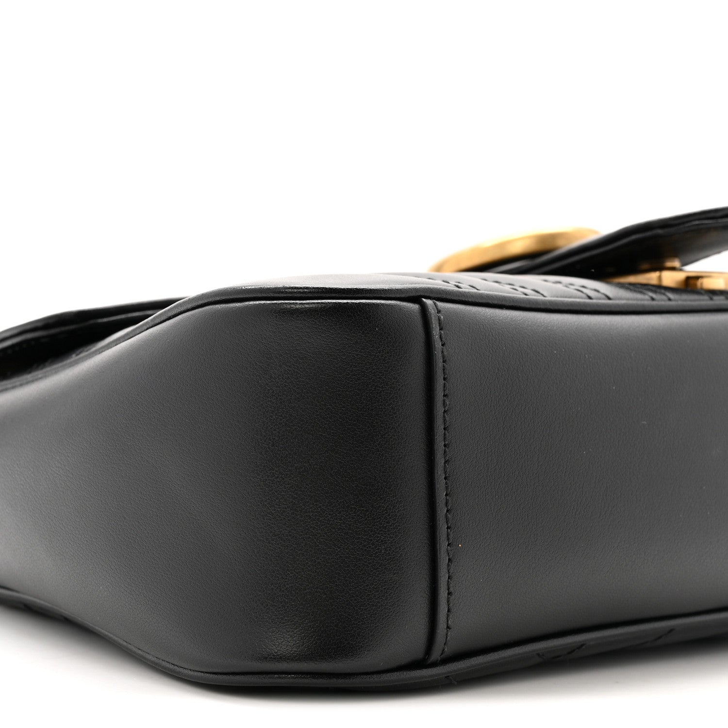Calfskin Matelasse Small GG Marmont Shoulder Bag Black