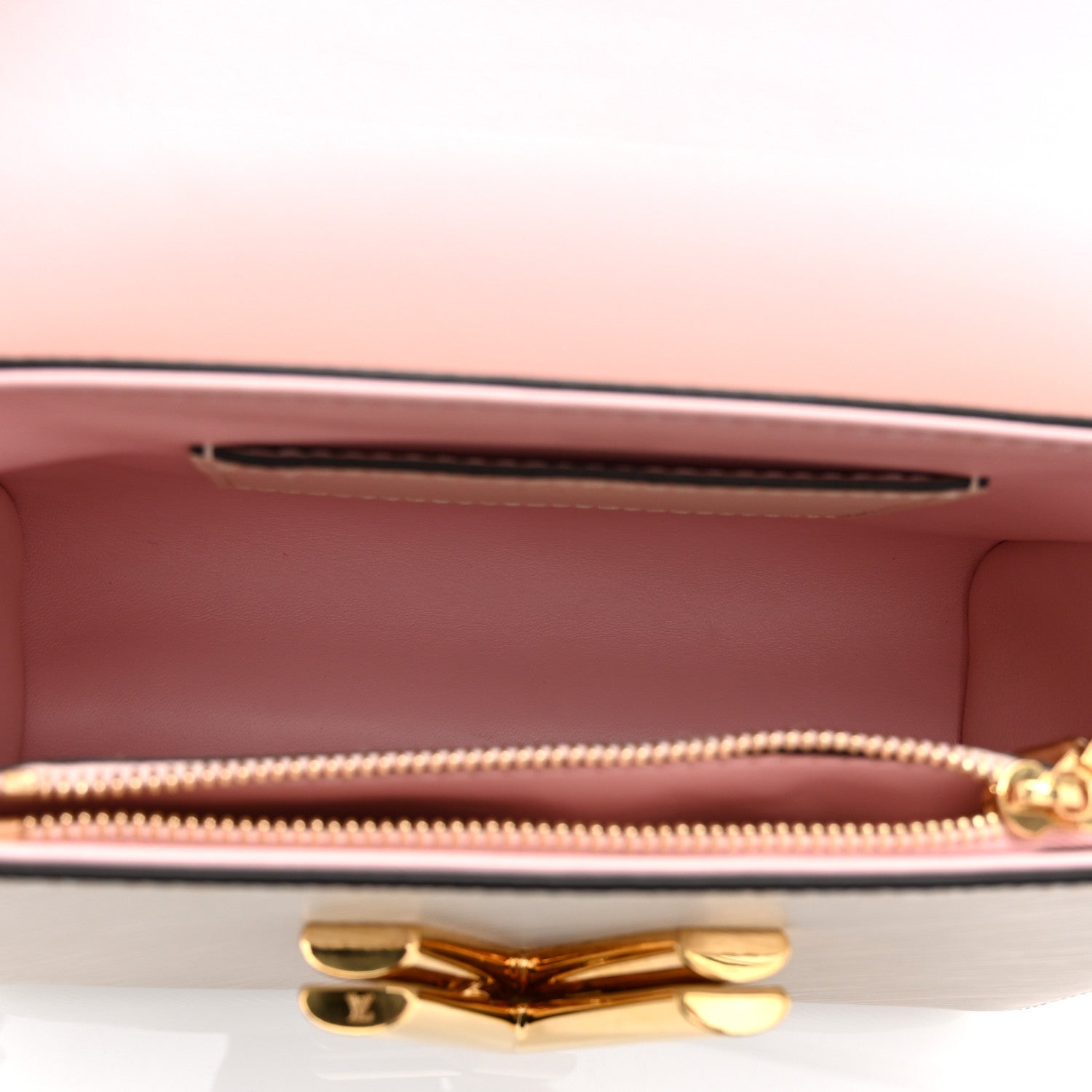 Epi Twist Bi-Color Chain Shoulder Bag PM Quartz White
