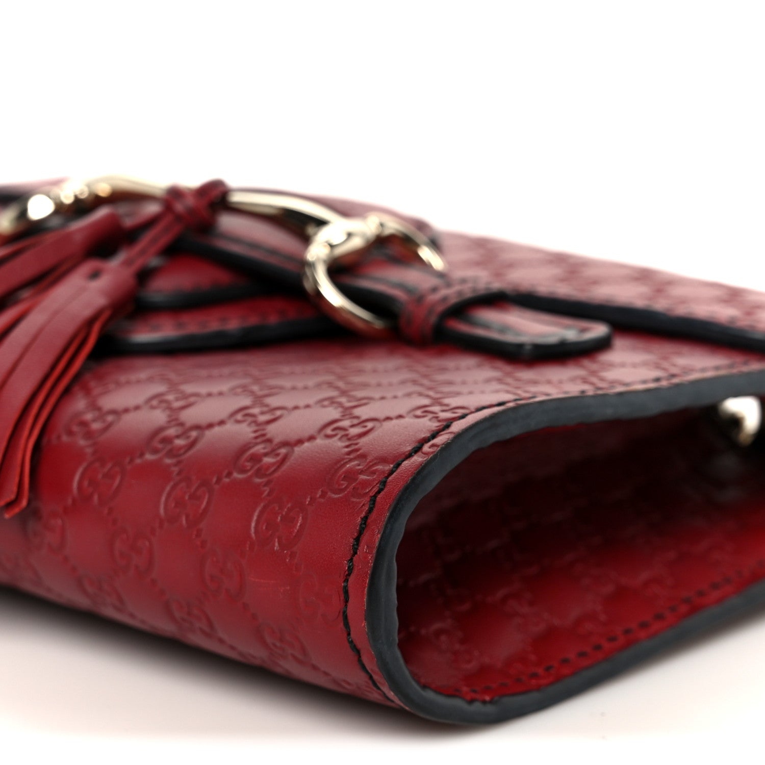 Soft Microguccissima Mini Emily Chain Shoulder Bag Rosso