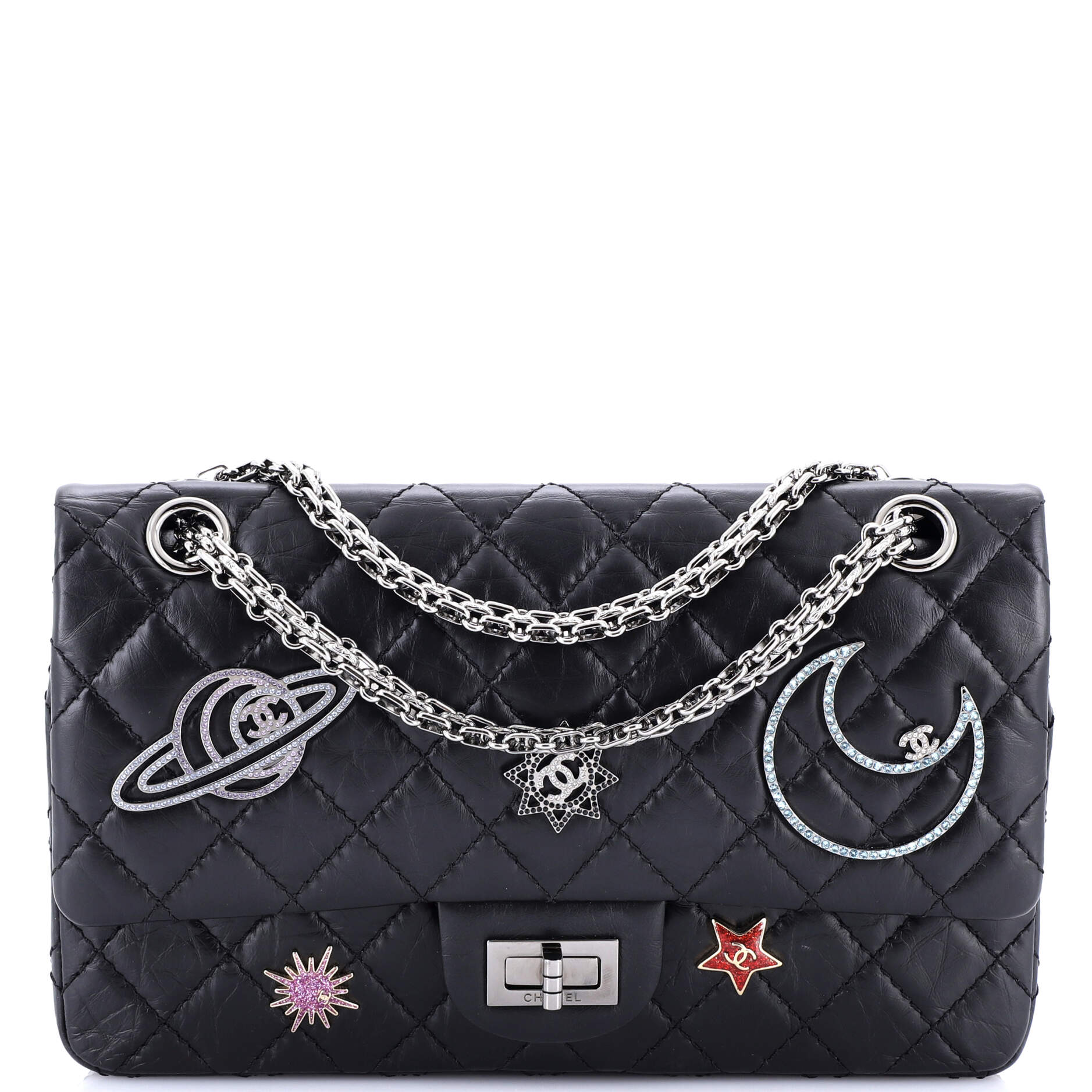 Space Charms Reissue 2.55 Flap Bag Quilted Aged Calfskin 225